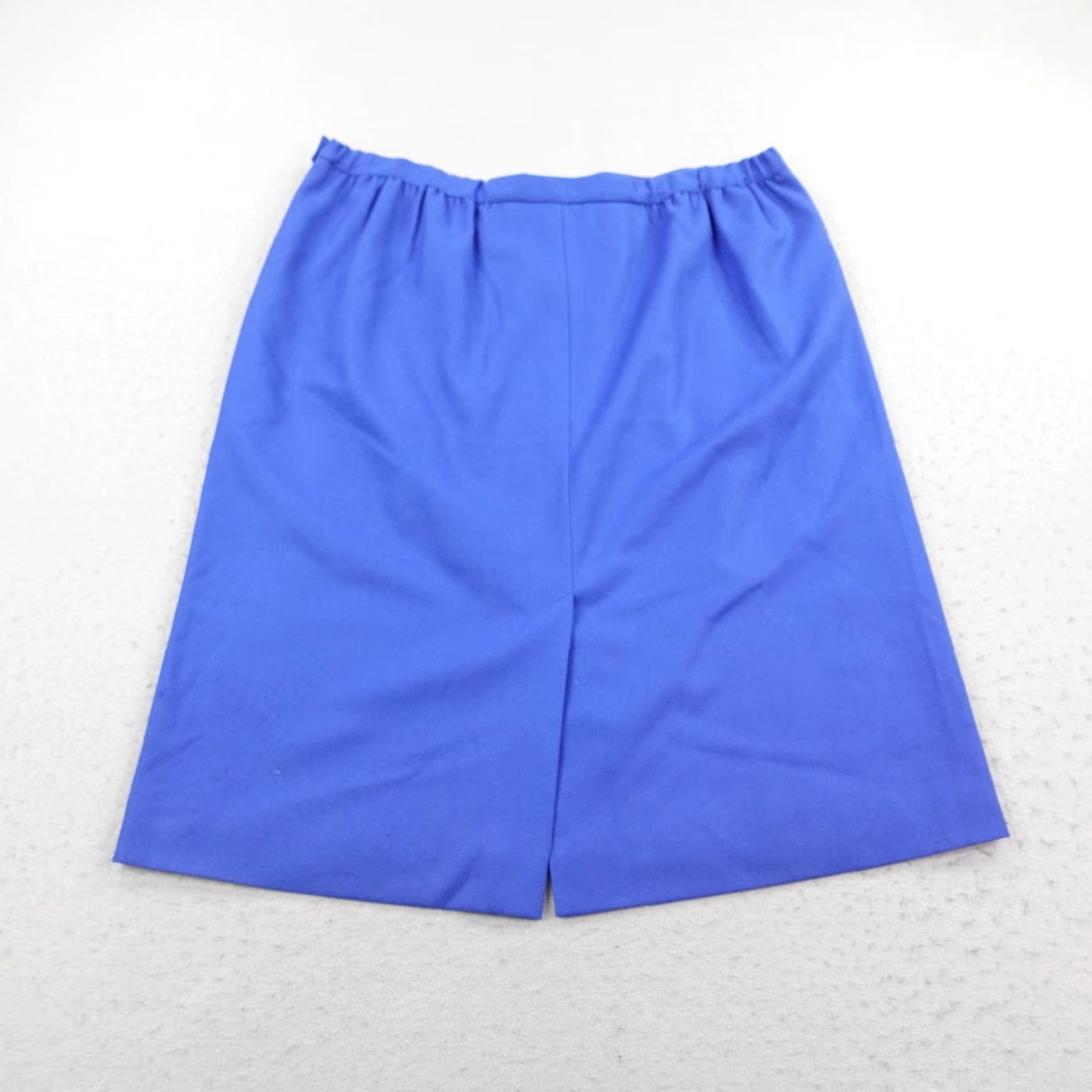 Pendleton VINTAGE Pendleton Skirt Womens 22W Blue Wool Pencil Lined Elastic Waist USA Made Size 40" / US 18 - 5 Thumbnail