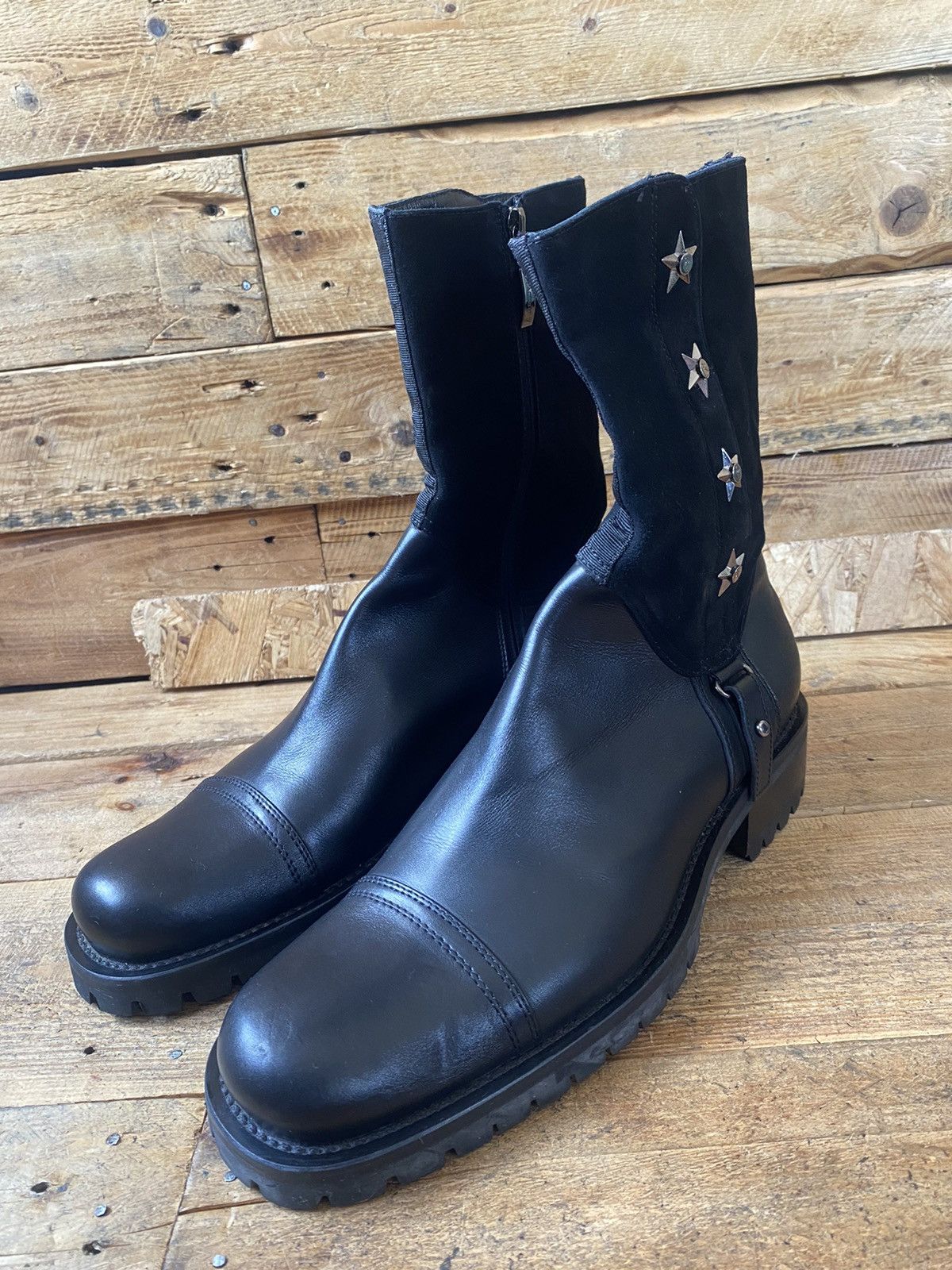 Paciotti Cesare paciotti black leather boots givenchy,guidi Size US 9.5 / EU 42-43 - 1 Thumbnail