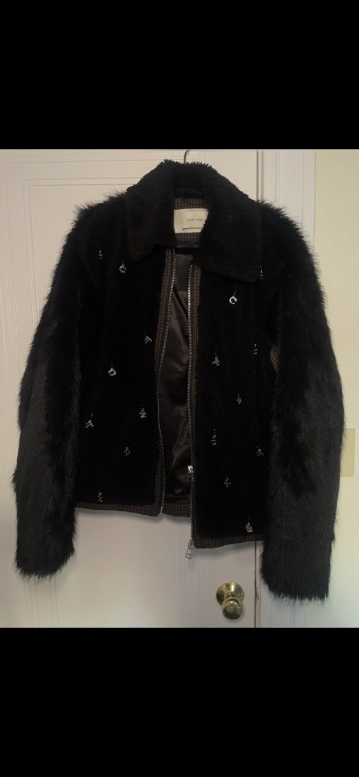 Feng Chen Wang Feng Chen Wang Black Fur Jacket Size US M / EU 48-50 / 2 - 2 Thumbnail