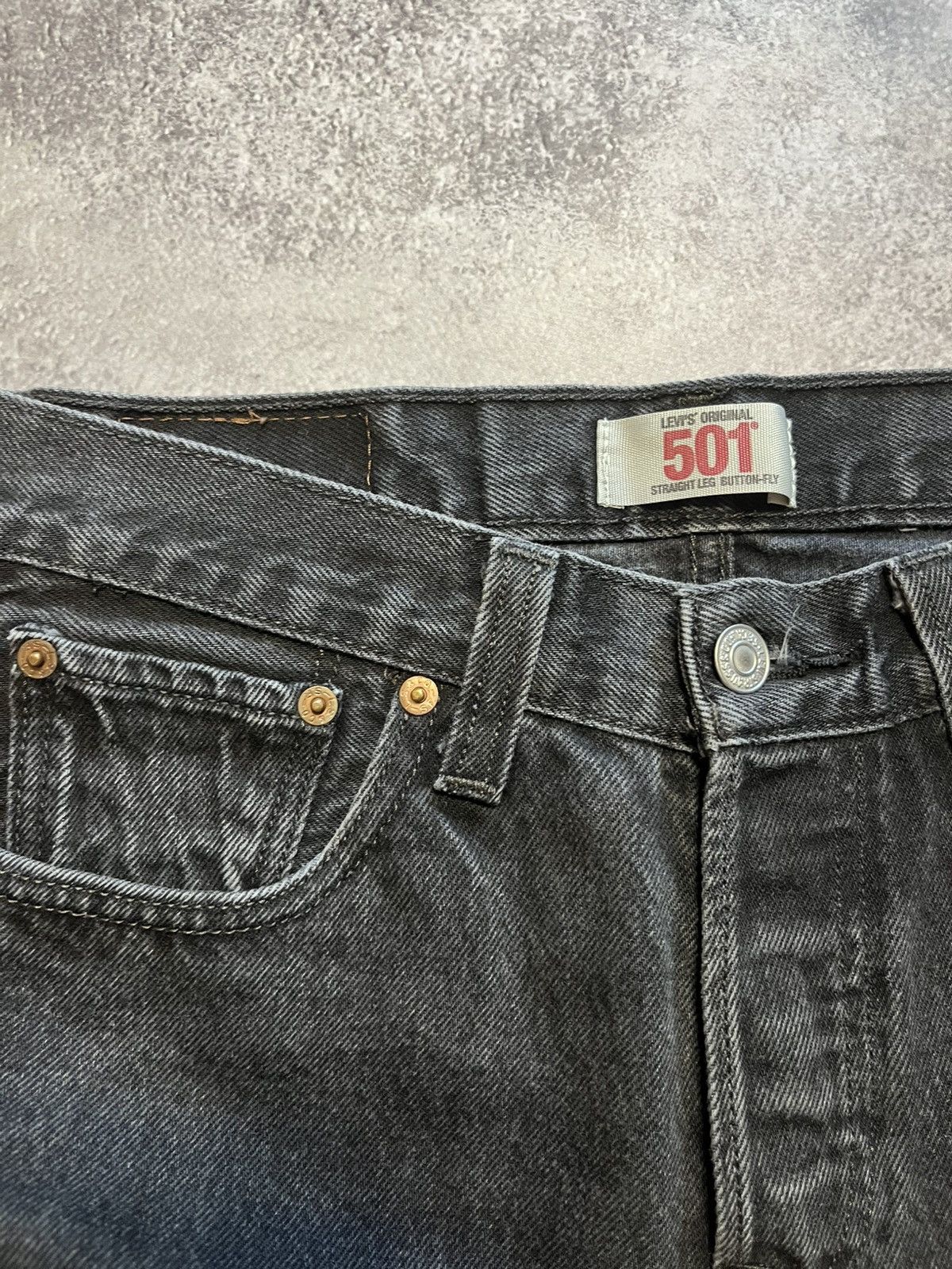 Levi's Levis 501 black grey jeans w29/l30 Size 29" - 6 Thumbnail
