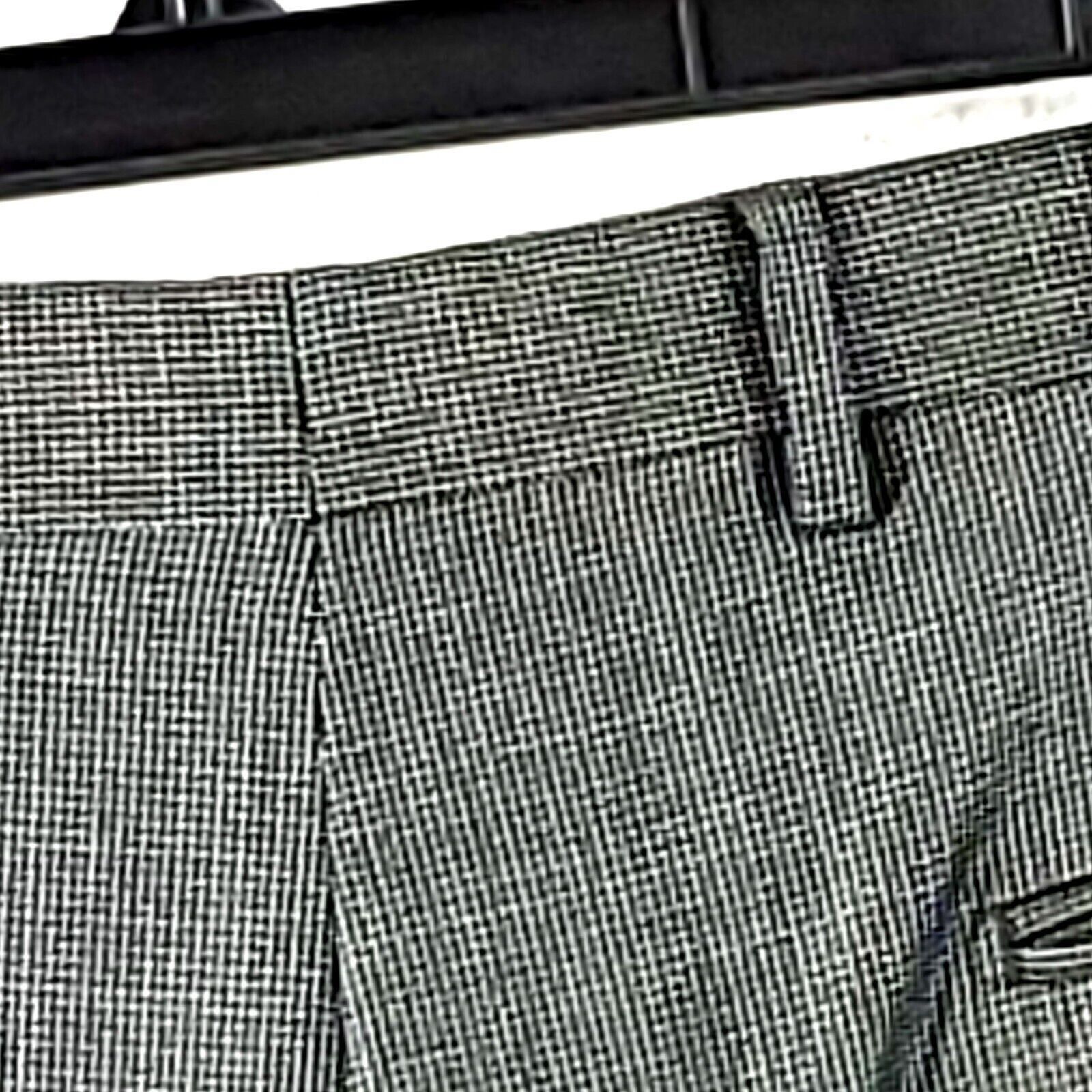 Santorelli Santorelli Luxury Serge Wool Blue Green Basket Weave High Ri Size 36R - 3 Thumbnail