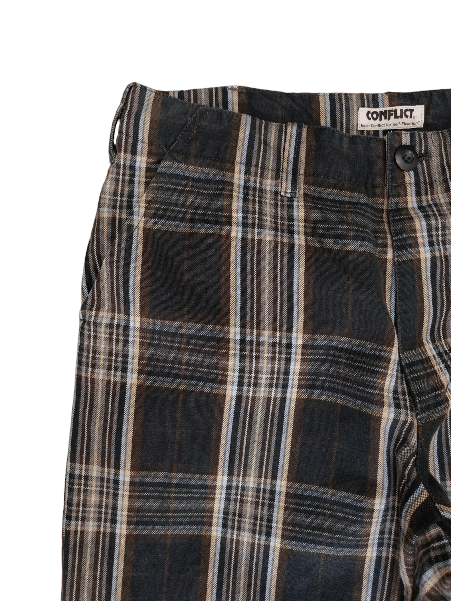 Comme des Garcons × Undercover Baggy Jeans Conflict Japan Checkered Double Knee Wide Leg Size US 32 / EU 48 - 4 Thumbnail