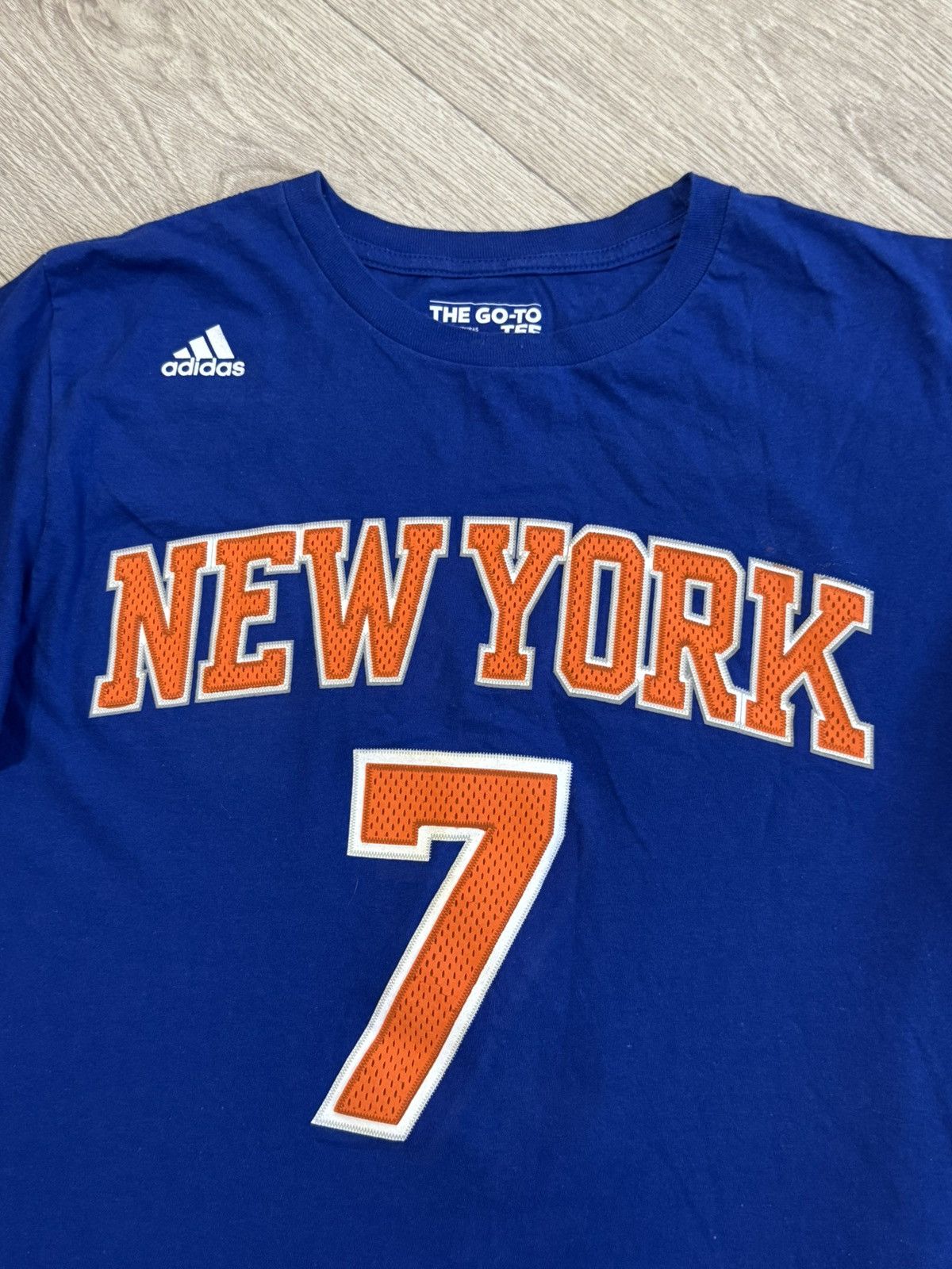 Adidas 🔷Adidas New York Knicks Anthony #7 NBA T-shirt🔷 Size US M / EU 48-50 / 2 - 2 Thumbnail
