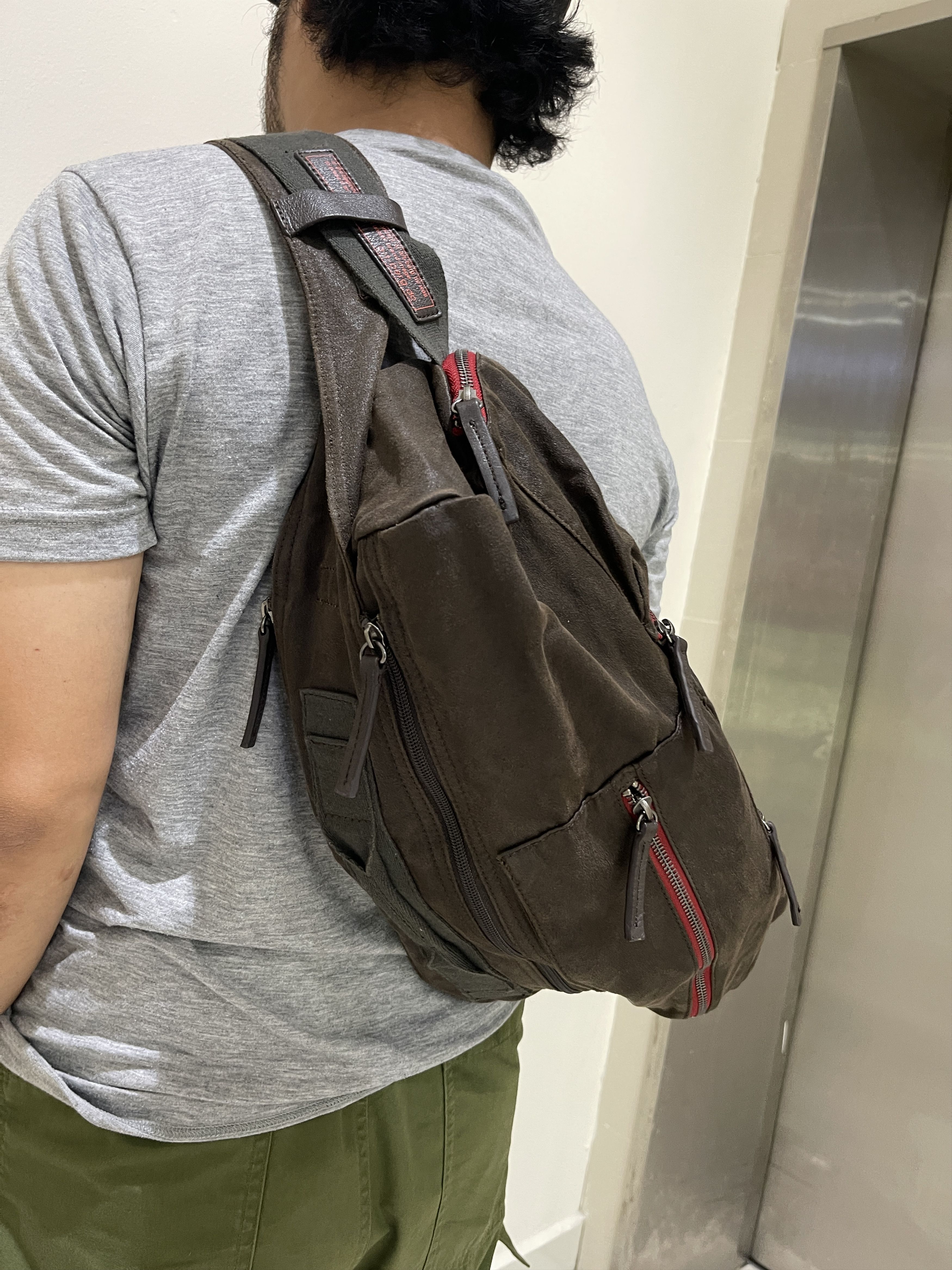 Japanese Brand VERY RARE🔥WAXED CROSSBODY TACTICAL ART BERG 2WAY Size ONE SIZE - 6 Thumbnail
