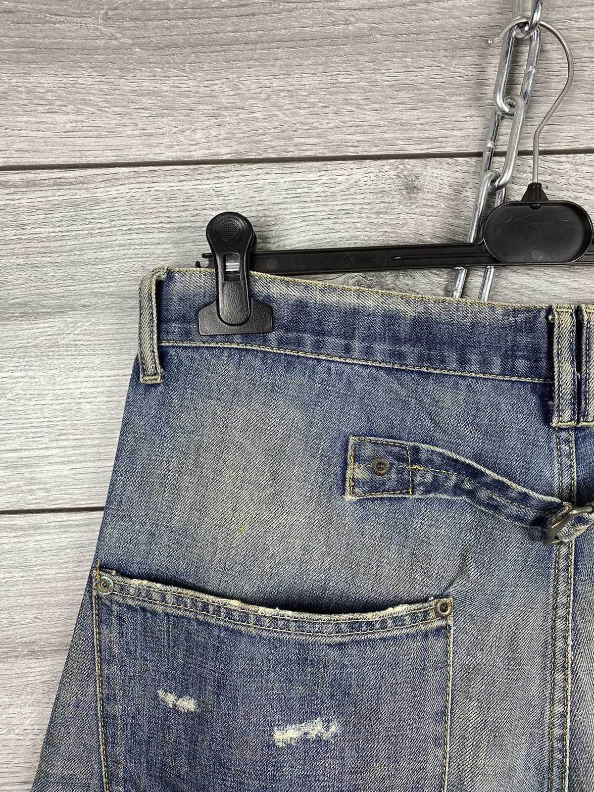 Allsaints Mens Vintage Allsaints Denim Distressed Shorts Y2K Size US 34 / EU 50 - 8 Thumbnail