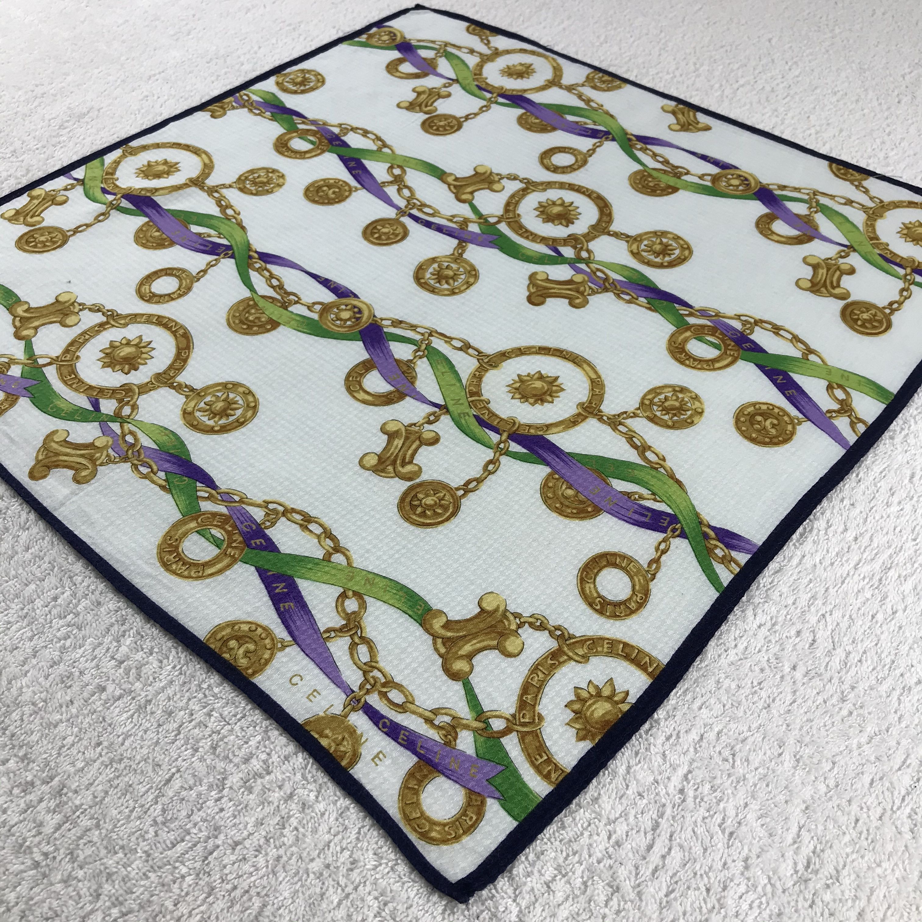 Celine × Vintage Celine Bandana / Handkerchief / Neckerchief - S187 Size ONE SIZE - 2 Thumbnail
