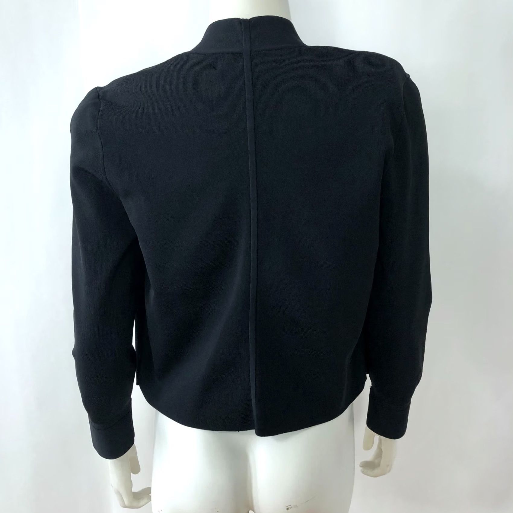 M.M.LaFleur M.M. LaFleur Jacket Blazer Style Women M Medium Black Knit Jardigan Cardigan Button Open Vintage? No Size M / US 6-8 / IT 42-44 - 3 Thumbnail