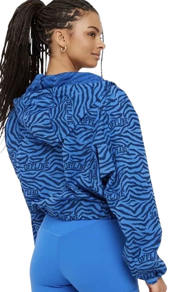 Other Offline X Aerie Nylon Logo Contemporary Crop Jacket Size XL / US 12-14 / IT 48-50 - 2 Thumbnail
