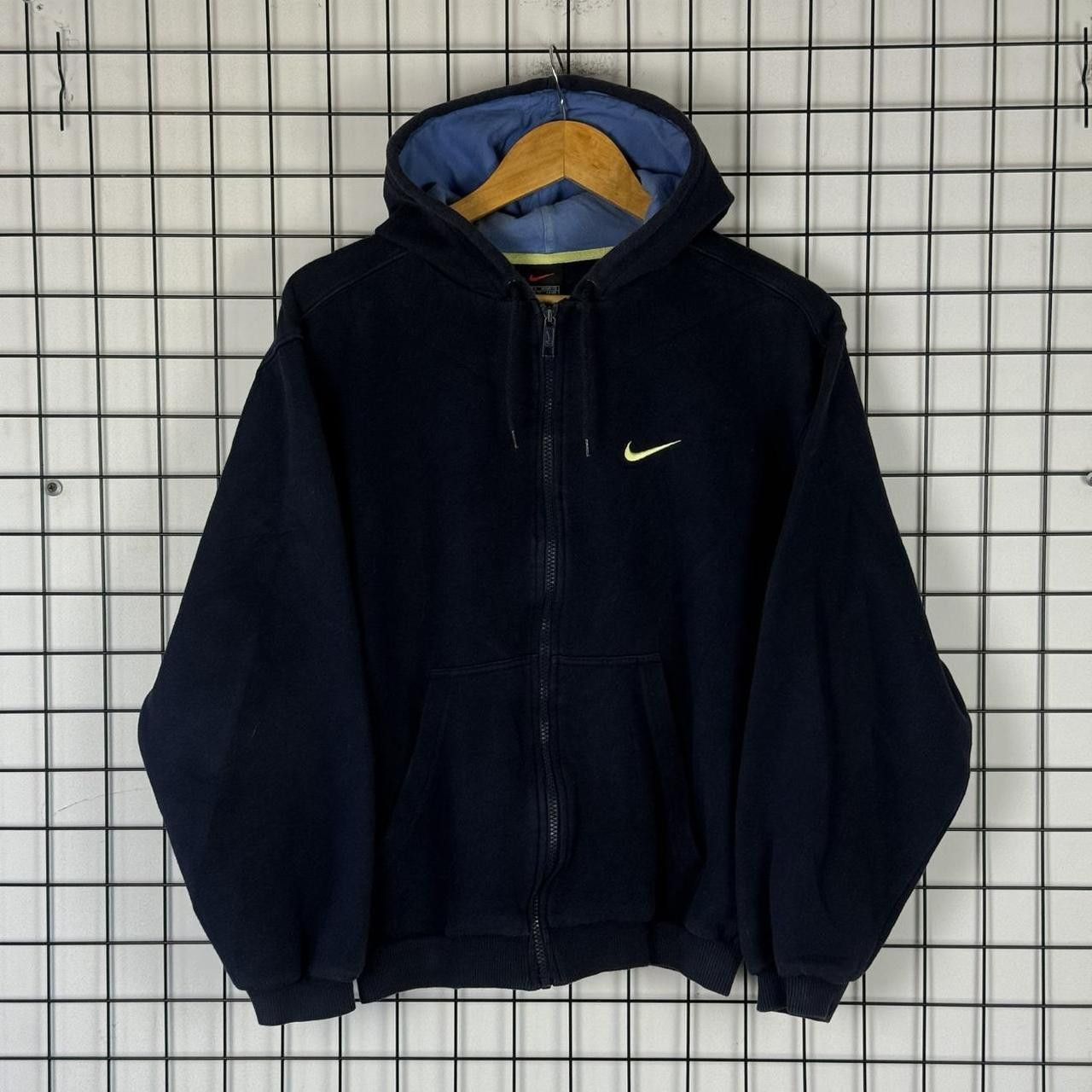 Nike Nike Vintage 90s Spellout Hoodie Navy Retro Size US S / EU 44-46 / 1 - 2 Thumbnail