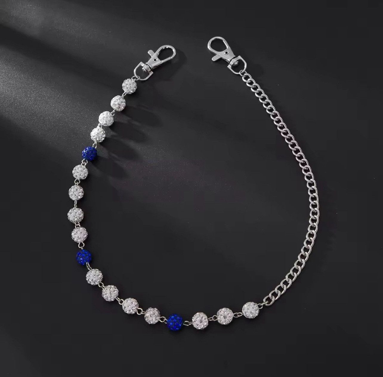Jewelry Rhinestone Round Ball Pants Chain Size ONE SIZE - 1 Thumbnail