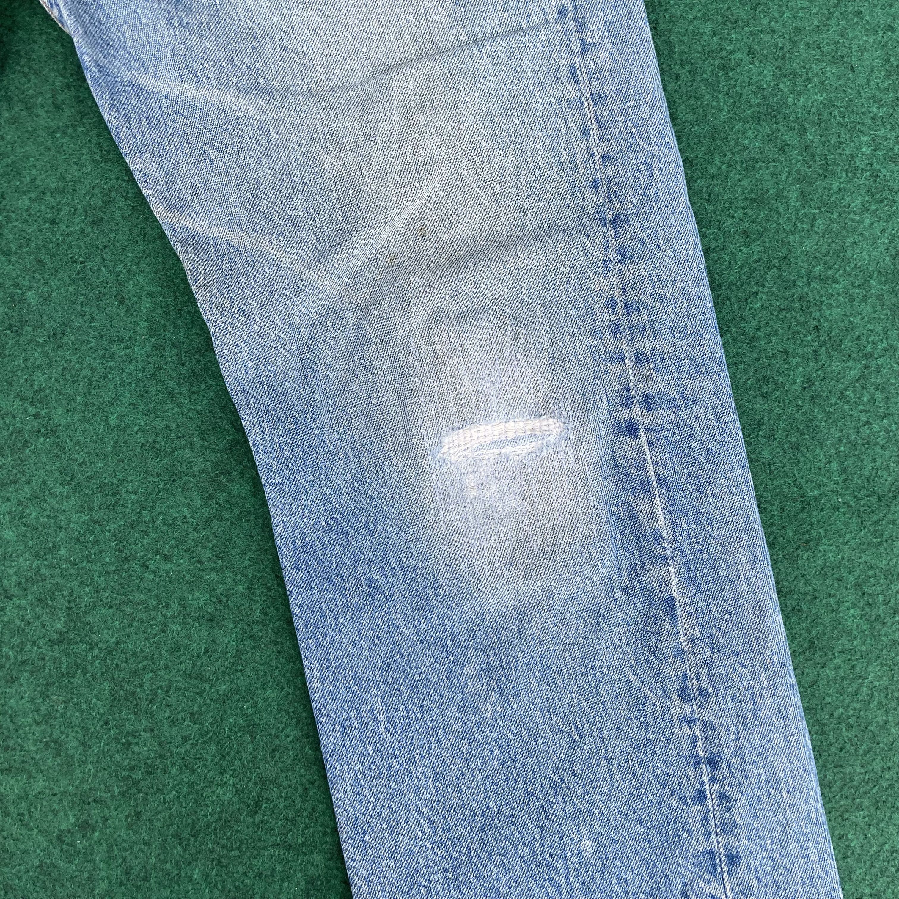 Levi's × Vintage Vtg Levis 501 Distressed Ripped Light Blue Faded Sz 31 Jeans Size US 31 - 8 Thumbnail