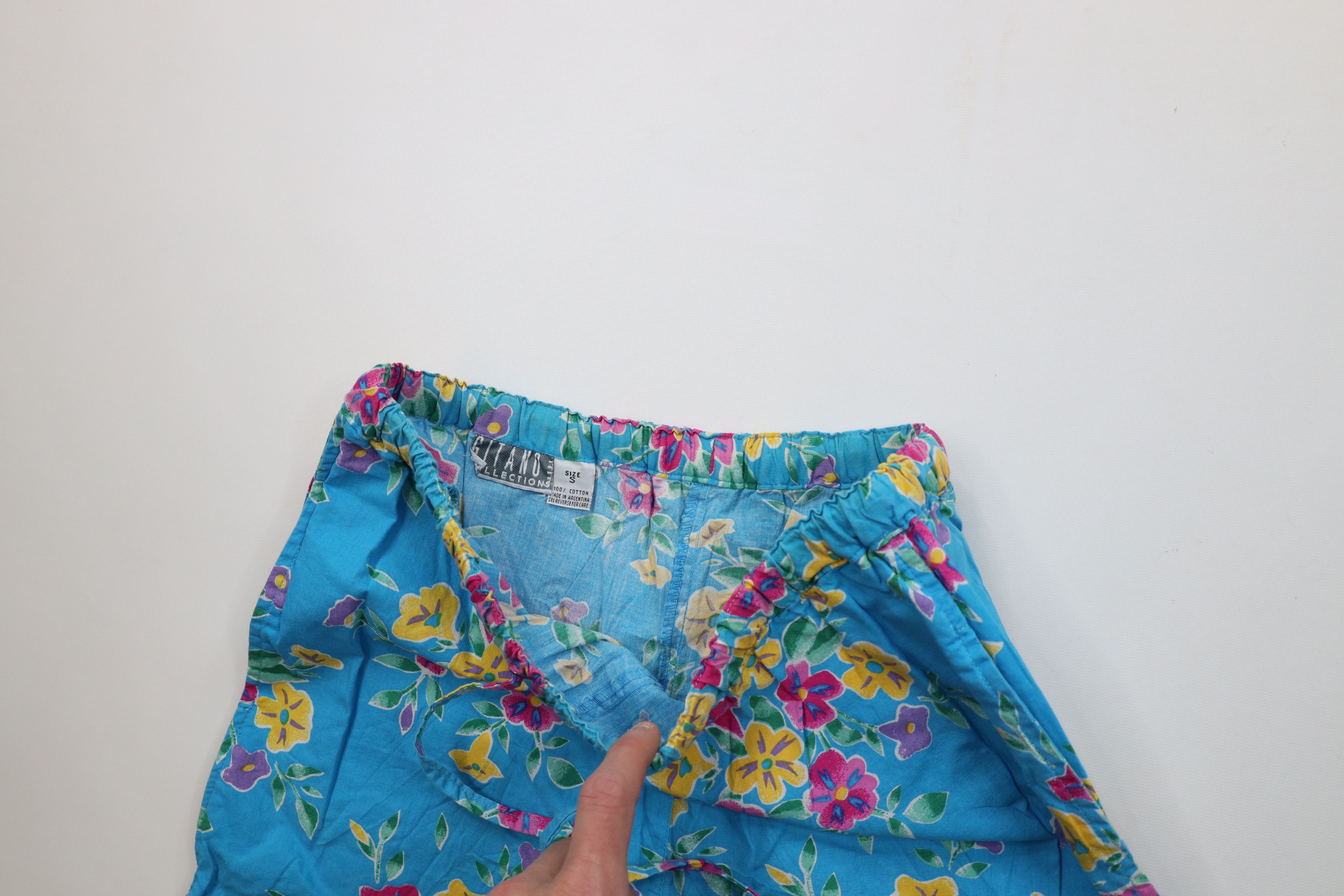 Vintage Vintage 90s Streetwear Flower All Over Print Shorts Cotton Size 31" - 6 Thumbnail