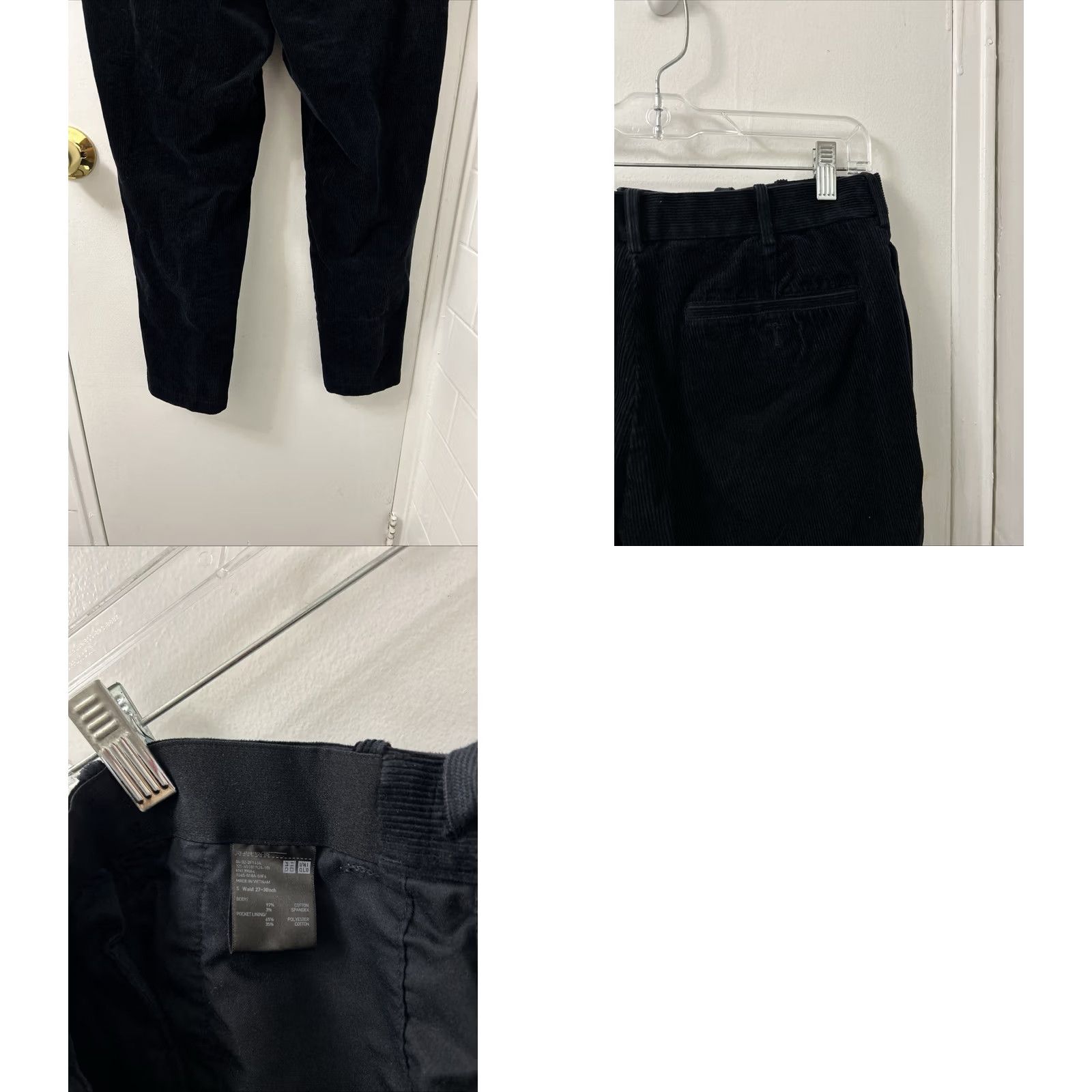 Uniqlo UNIQLO Corduroy Pants Mens Small 27-30x26 Black Drawstring Trousers Chino Pockets Relaxed Casual Vintage: No Size US 27 - 8 Thumbnail