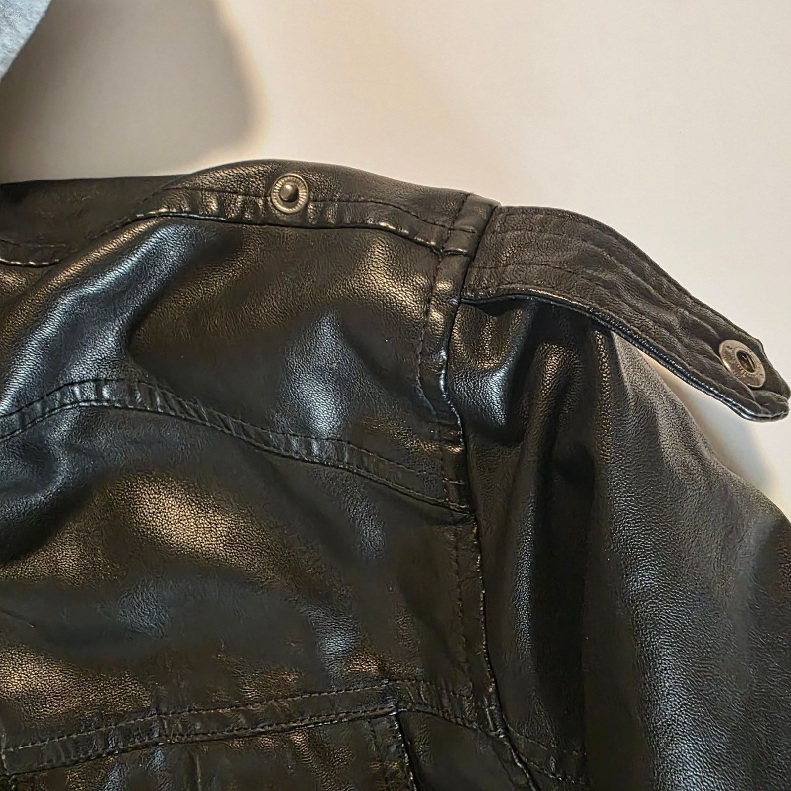 Other Refinery Republic Faux Leather Jacket – XL – Grey Hooded Size XL / US 12-14 / IT 48-50 - 7 Thumbnail