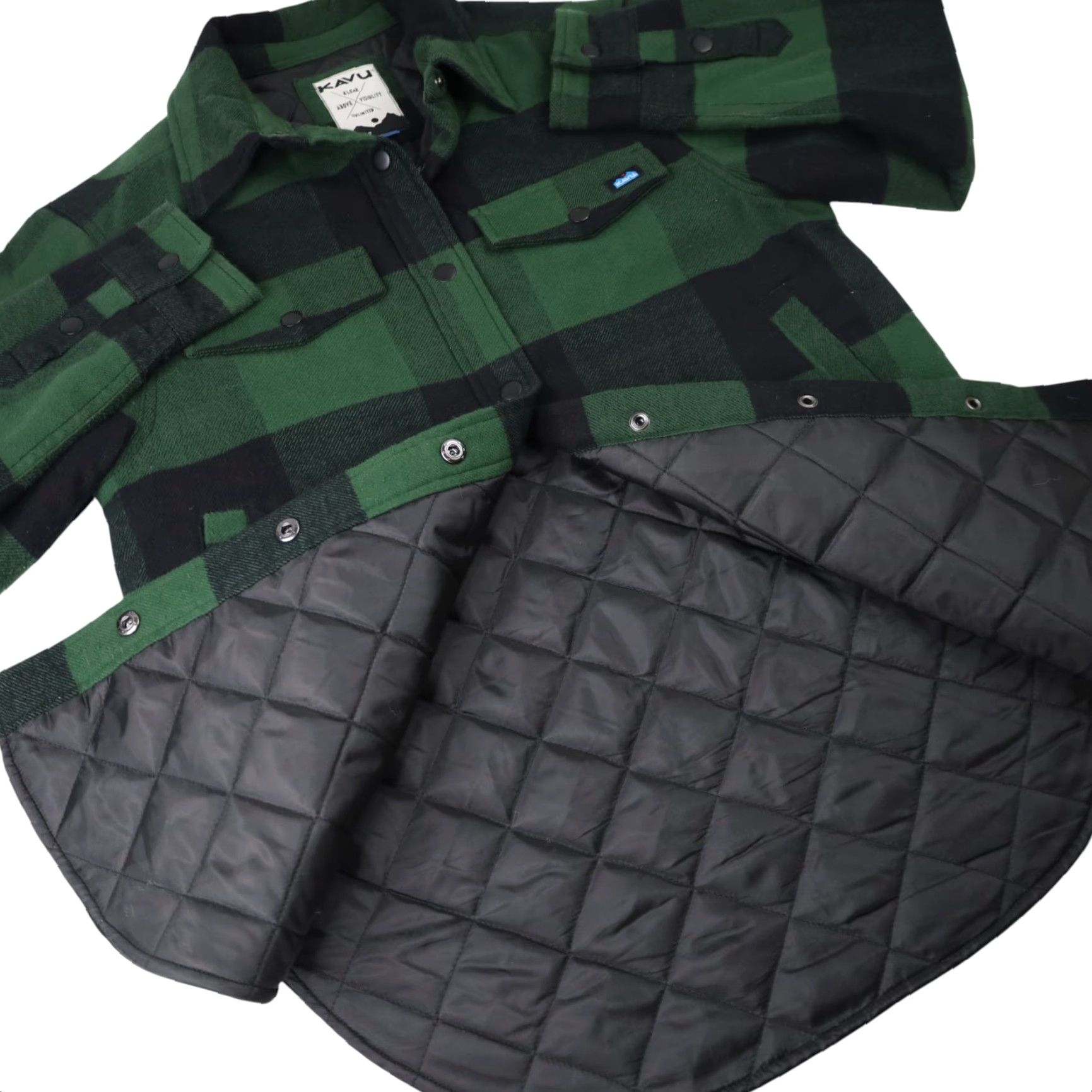 KAVU Kavu Shirt Jacket XS Mens Quilted Flannel Green Size US XS / EU 42 / 0 - 8 Thumbnail