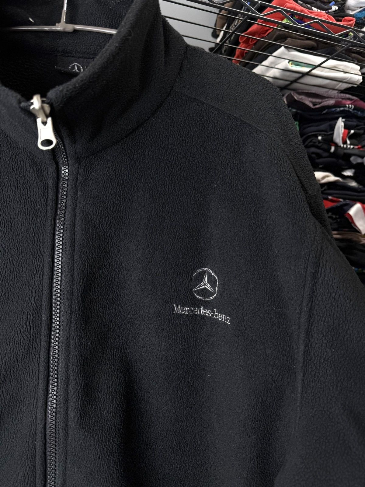 Mercedes-Benz Vintage Mercedes Benz Fleece Sweater Jacket Size US M / EU 48-50 / 2 - 2 Thumbnail