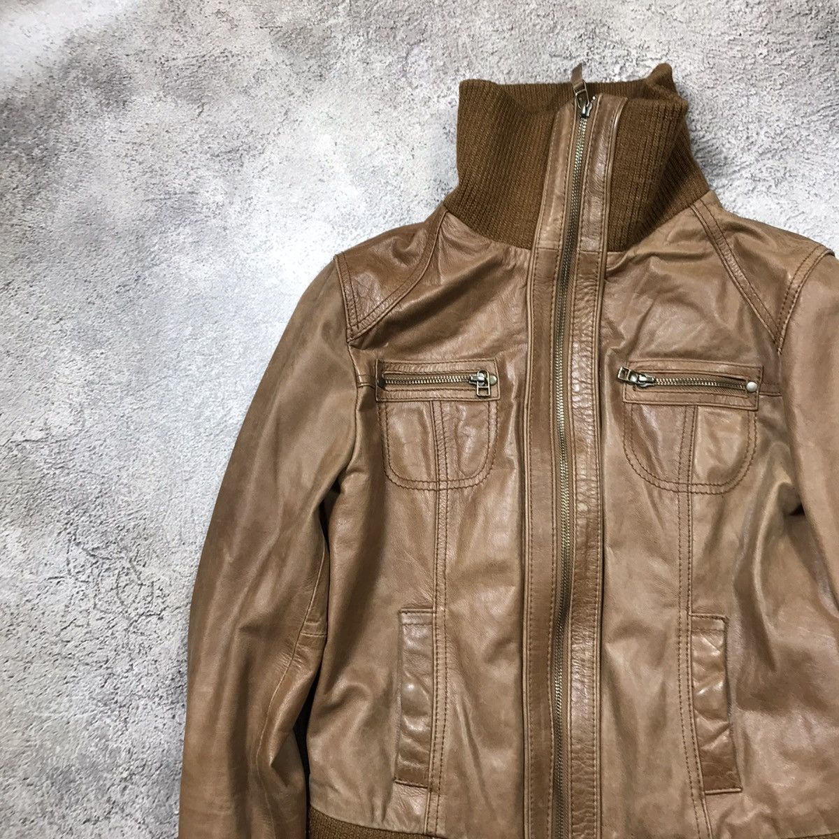 Japanese Brand VINTAGE Y2K LEATHER JACKET JAPAN CASUAL STREETWEAR 90s Size M / US 6-8 / IT 42-44 - 3 Thumbnail