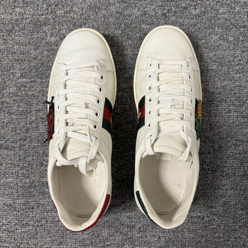 Gucci Gucci Ace Leather Sneakers with Pineapple Embroidery -2508 Size US 6 / IT 36 - 6 Thumbnail