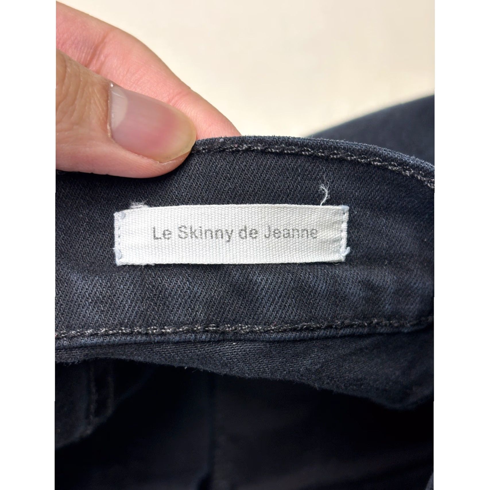 Frame FRAME Le Skinny de Jeanne Film Noir Skinny Jeans Women 27X28 Dark Wash Denim Slim Pockets Zipper Button 5-Pocket Classic FRAME Denim Womens Jeans Size 27" / US 4 / IT 40 - 6 Thumbnail