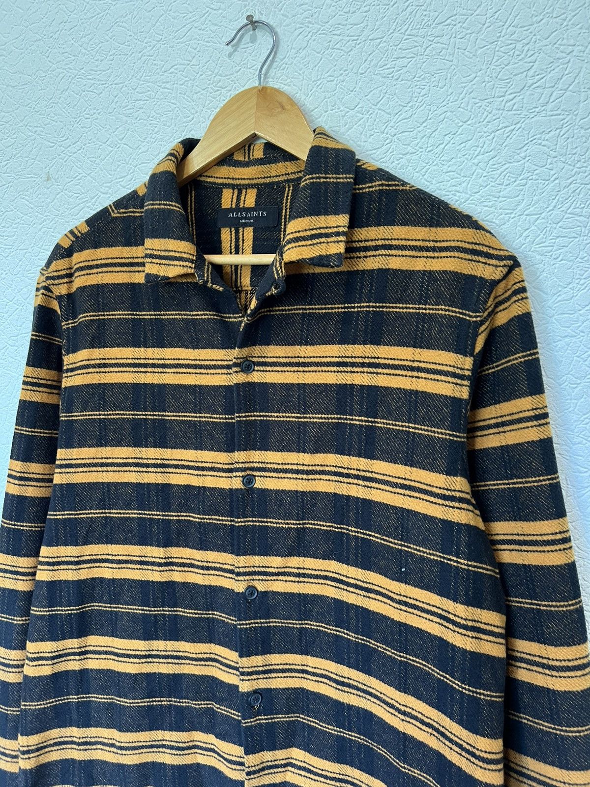 Allsaints Allsaints Button Up Shirt Overshot Striped Size US M / EU 48-50 / 2 - 2 Thumbnail