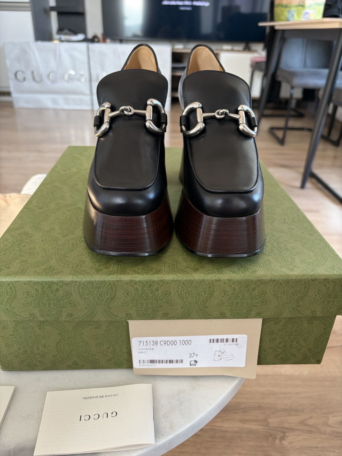 Gucci Gucci platform horsebit loafer blac Size US 7.5 / IT 37.5 - 2 Thumbnail