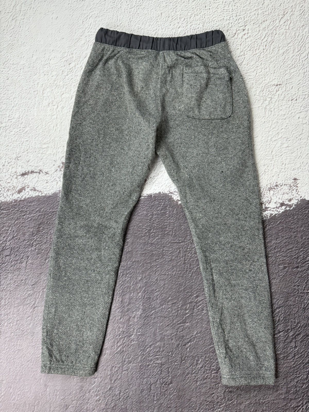 Japanese Brand × Vintage Herringbone grey Japan clothing sweat track pants Size US 32 / EU 48 - 15 Thumbnail