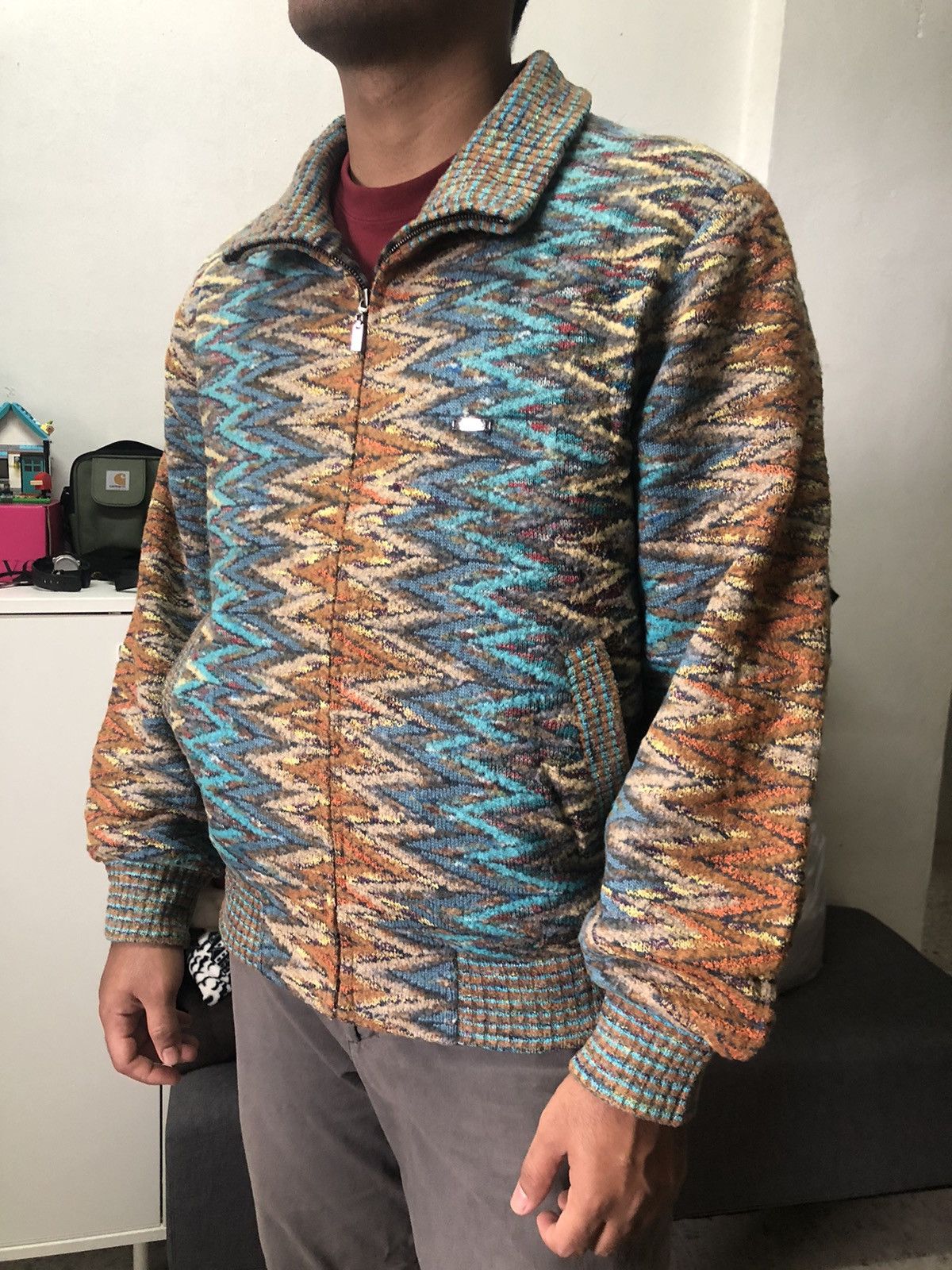 Japanese Brand Coogi Inspired❗️Caperdoni Multicolor Knit Jacket Size US M / EU 48-50 / 2 - 23 Thumbnail
