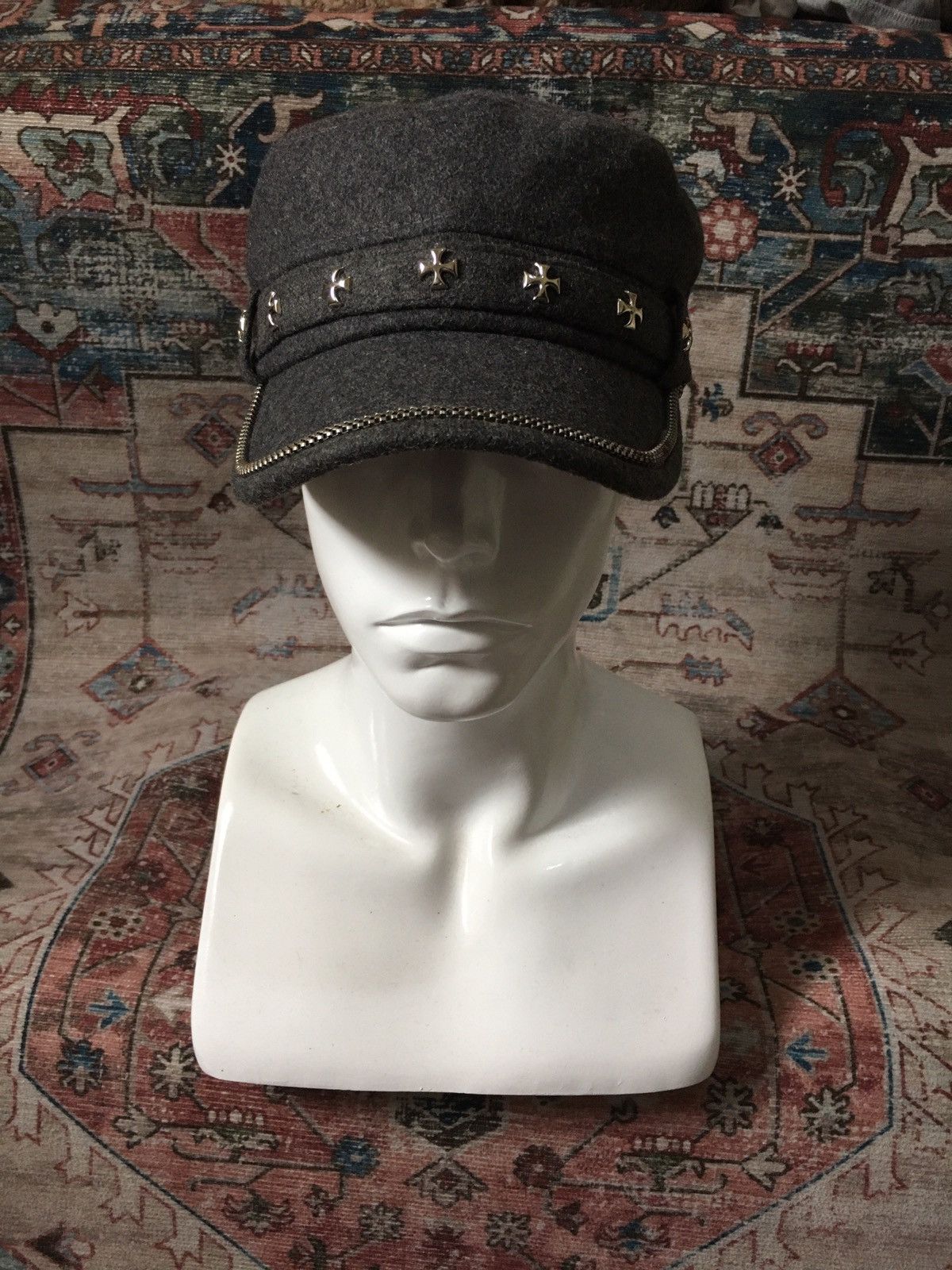 If Six Was Nine Grey Spike Cross Cadet Hat Size ONE SIZE - 1 Thumbnail