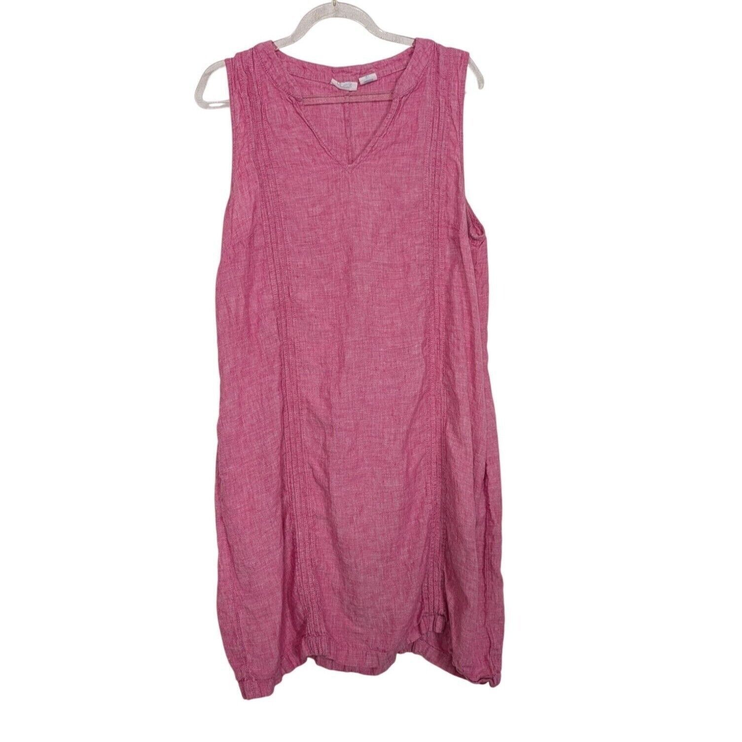 Designer Sigrid Olsen Linen Dress Womens Size Large Pink Sleeveless Size L / US 10 / IT 46 - 1 Thumbnail