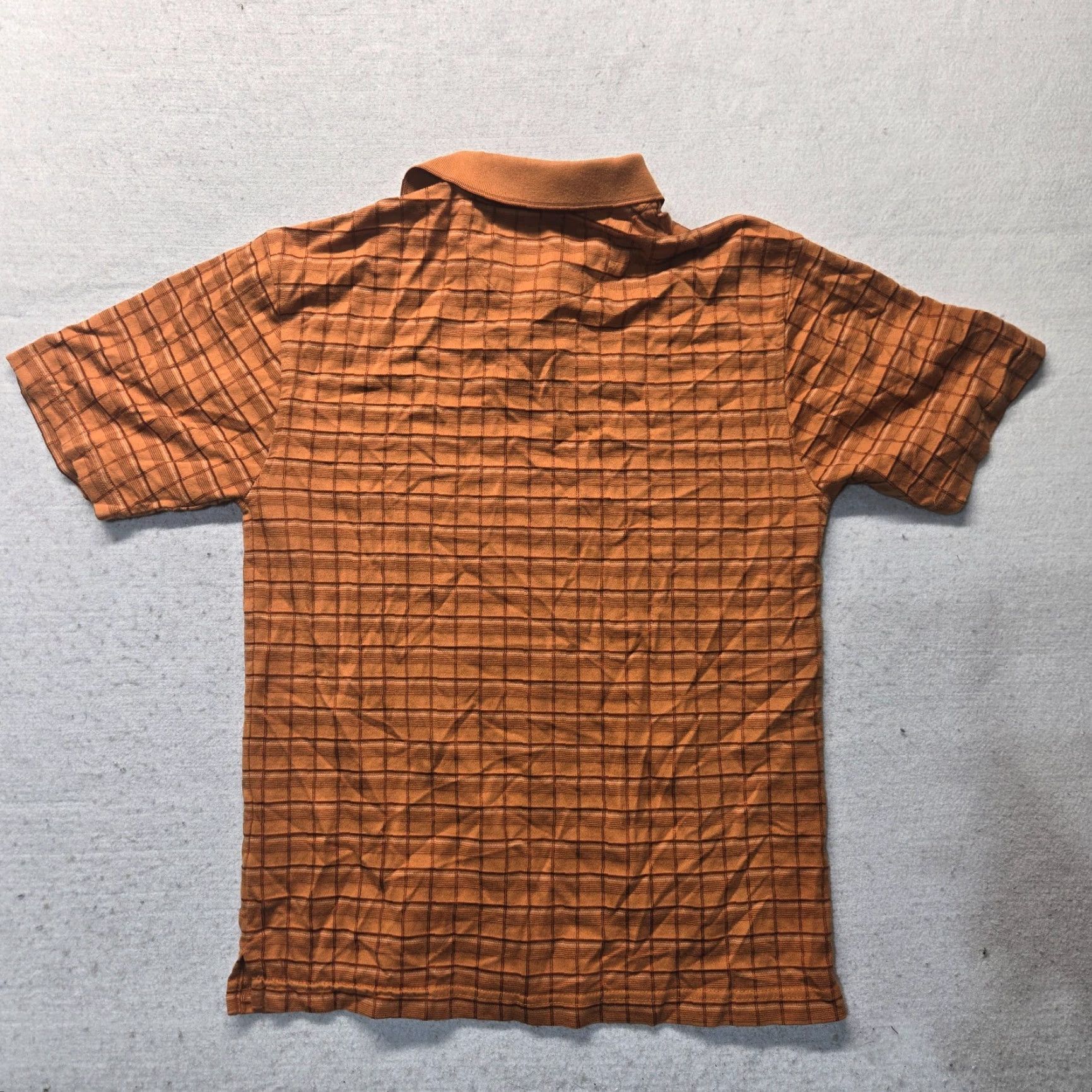 Van Heusen Van Heusen Shirt Polo Short Sleeve Adult S Orange Checkered Women’s Small Size 28" / US 6 / IT 42 - 7 Thumbnail