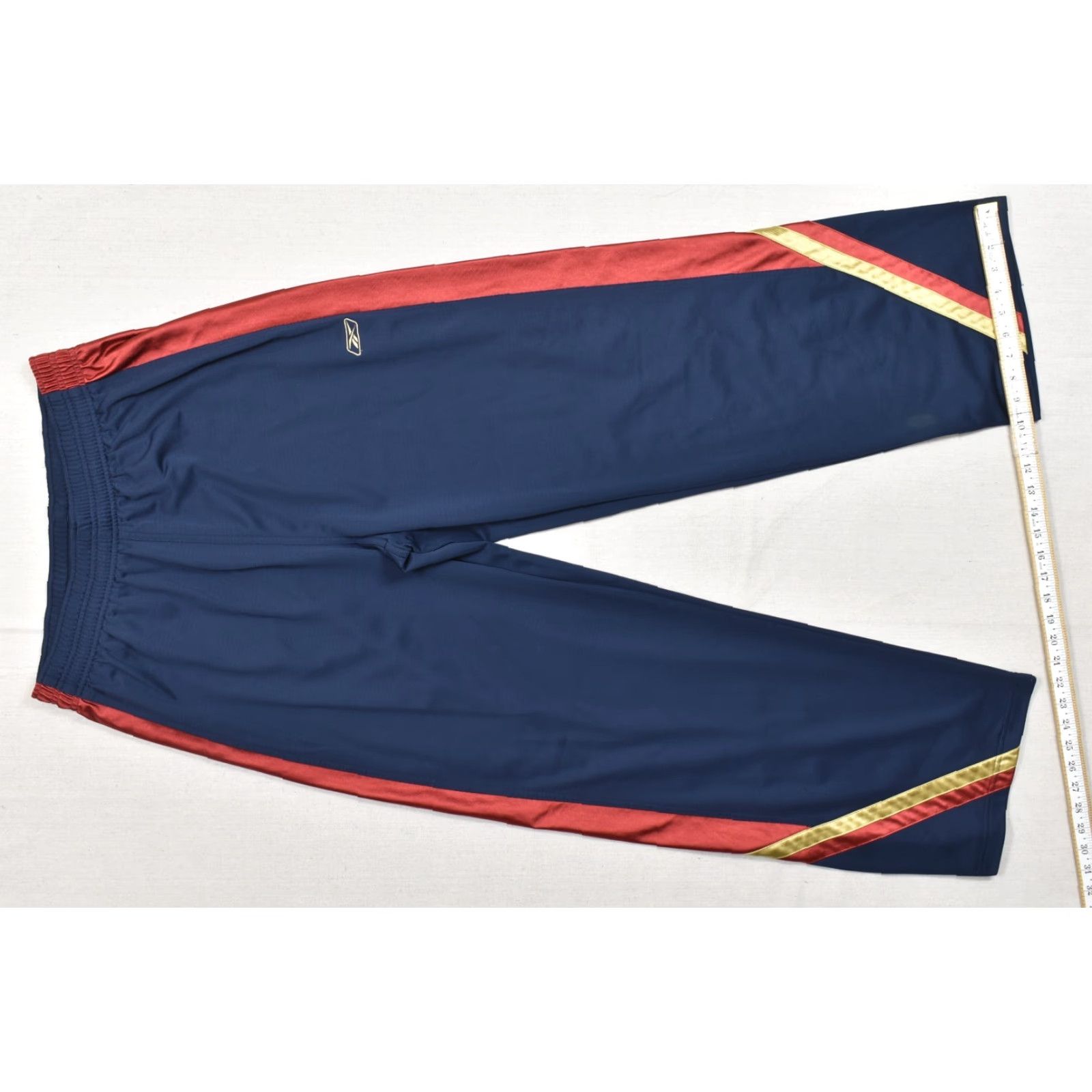 Reebok VTG Reebok 2XL Navy Blue Red Gold Side Stripe Athletic Track Pants Baggy Jogge Size US 39 - 5 Thumbnail