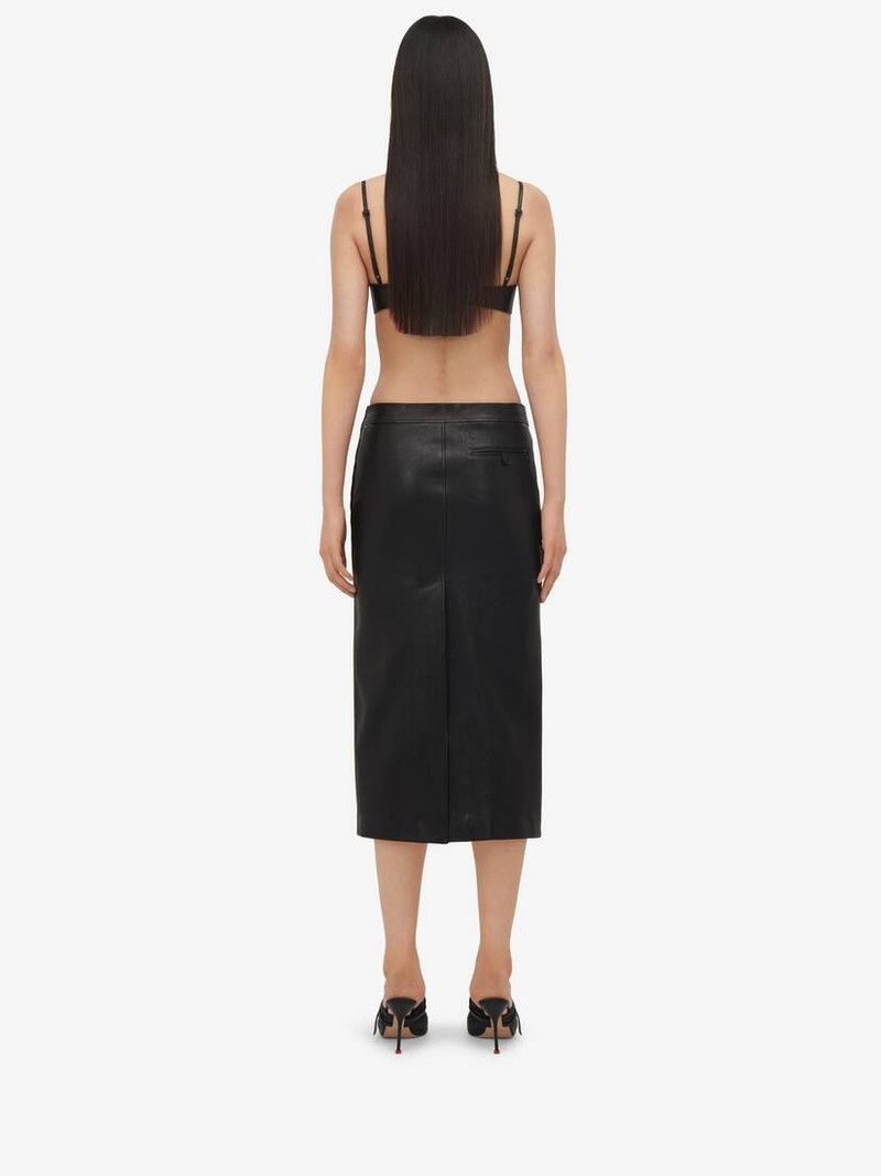 Alexander McQueen o1srvl11e0326 Size: S / Leather Bra in Black Size ONE SIZE - 5 Thumbnail