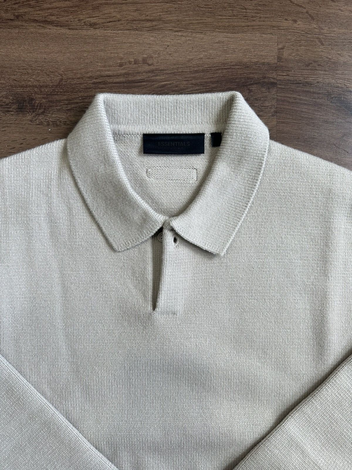 Fear of God Fear of God Essentials Tan Knit Polo Size US M / EU 48-50 / 2 - 2 Thumbnail