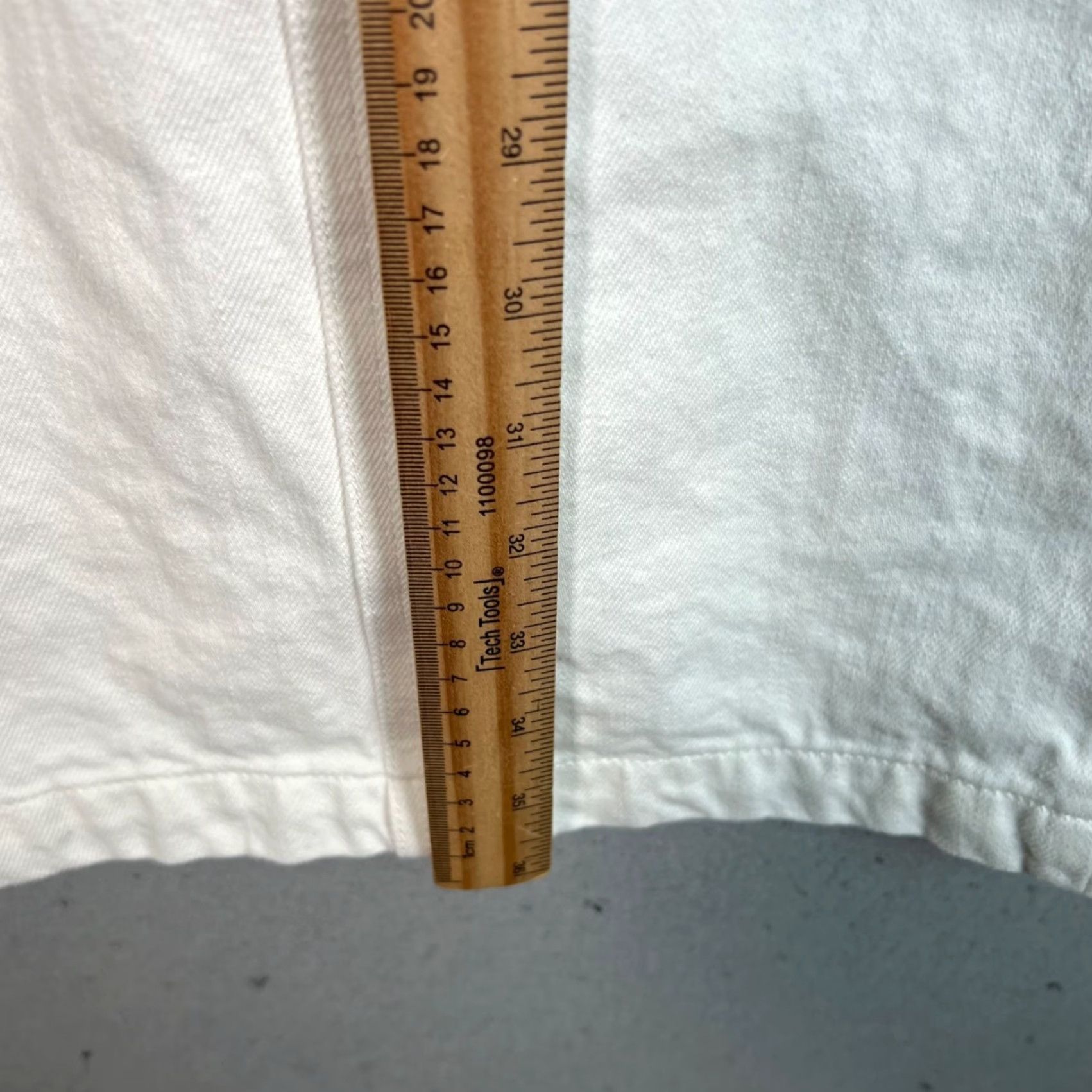 WARDROBE.NYC VINTAGE Wardrobe NYC Skirt Adult Womens 25 White Denim 100% Cotton Maxi Size 42" / US 20 - 6 Thumbnail