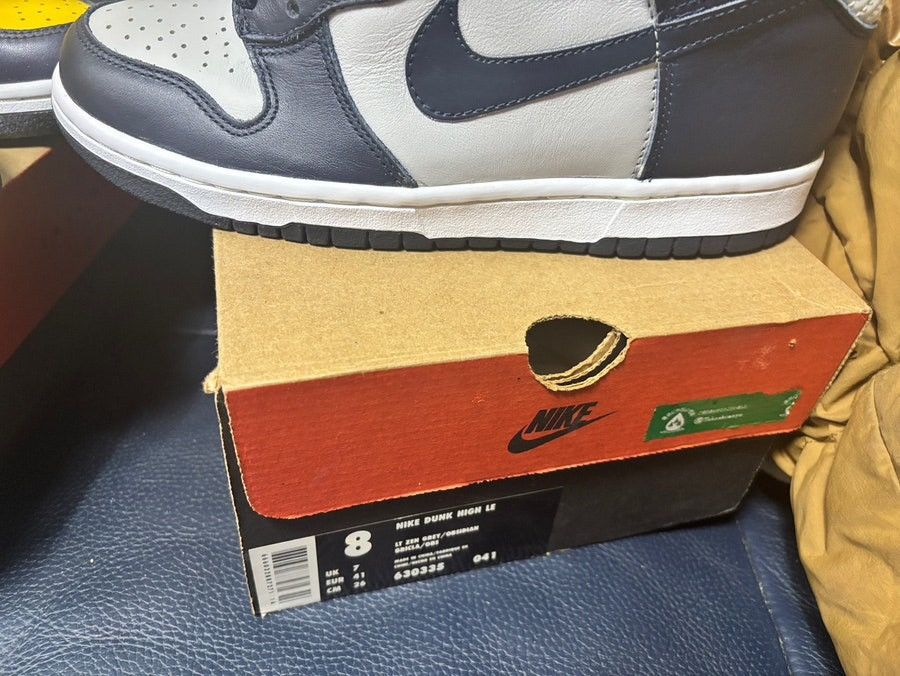 Nike 1999 Nike Dunk High LE Georgetown W/ OG Box DS Size US 8 / EU 41 - 3 Thumbnail