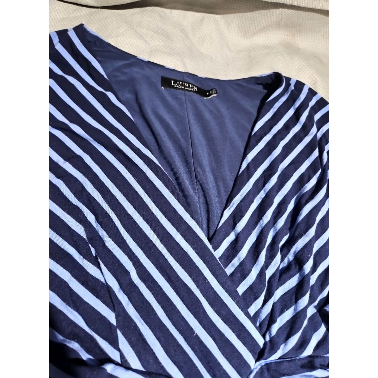 Ralph Lauren VINTAGE? No. Ralph Lauren Black Label Womens Dress Blue Small Long Stretchy Shift Geometric Dress Size M / US 6-8 / IT 42-44 - 4 Thumbnail