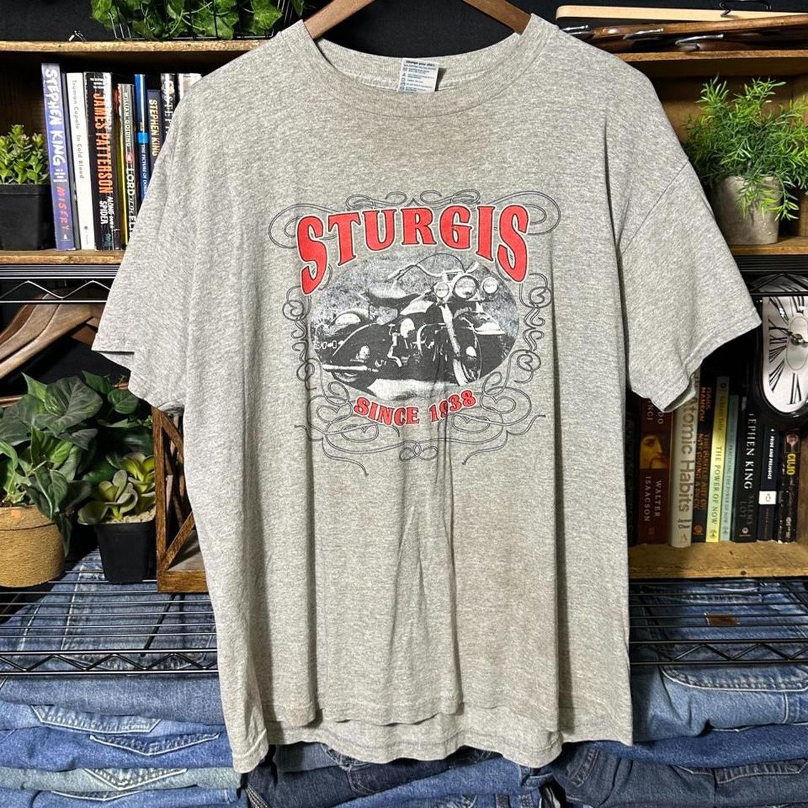 Delta Vintage Y2K 2002 Sturgis South Dakota Biker Tee Shirt Gray Size US L / EU 52-54 / 3 - 2 Thumbnail