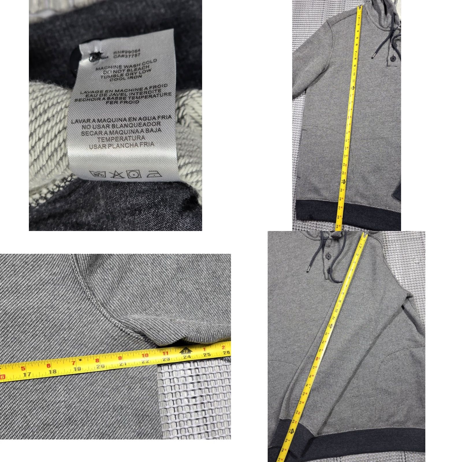 RVCA RVCA Men's Henley Hoodie Sweatshirt Hooded Button 3 Buttons Multicolor Logo Embroidered Hip Hop Shirt Hoodie Mens M Size US M / EU 48-50 / 2 - 9 Thumbnail