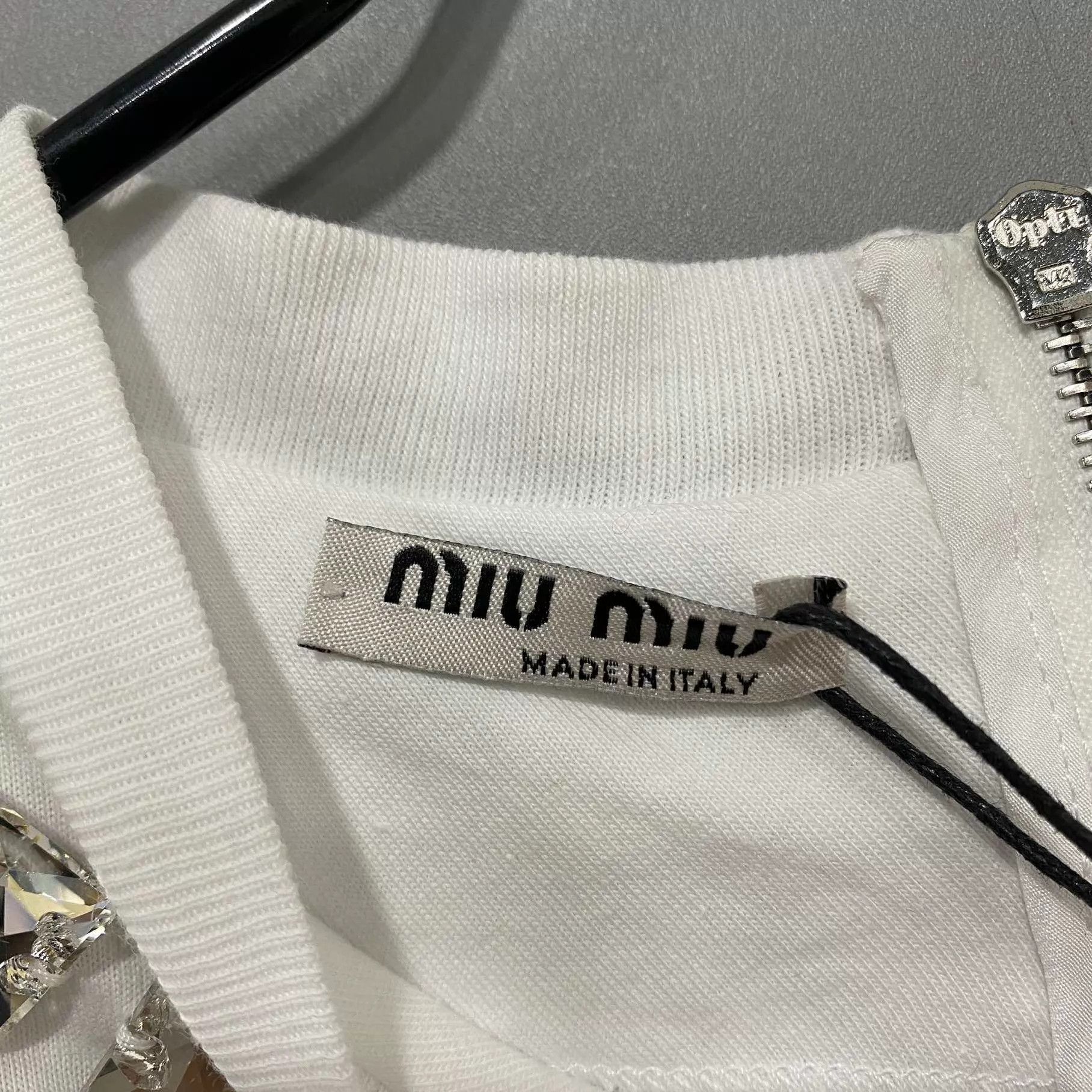 Miu Miu MIU MIU neck crystal letter logo long sleeve top XS Size XS / US 0-2 / IT 36-38 - 5 Thumbnail