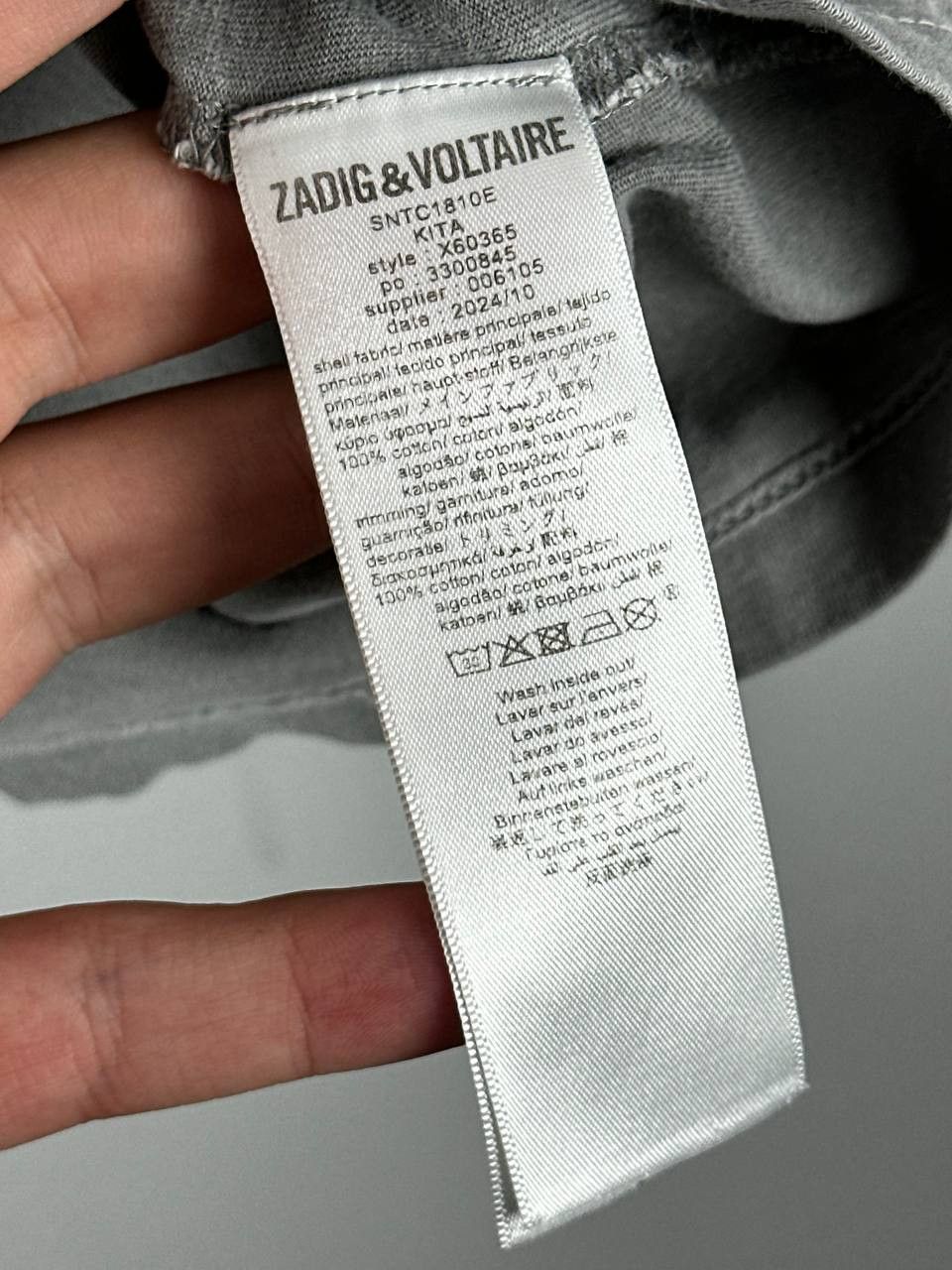 Zadig & Voltaire Vintage Zadig Voltaire Faded Grey Big Logo T Shirt Size M / US 6-8 / IT 42-44 - 10 Thumbnail