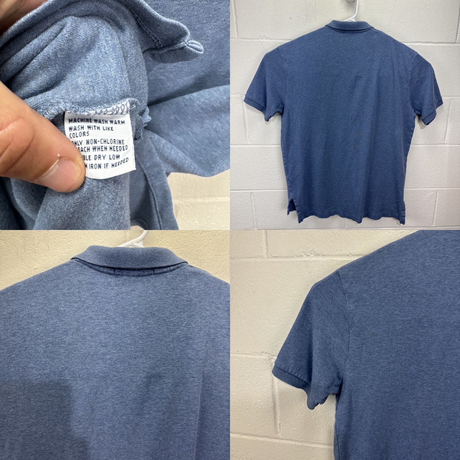 Polo Ralph Lauren VINTAGE Polo Ralph Lauren Polo Shirt Men Large Blue Yellow Pony Logo 100% Cotton Casual Office Size US L / EU 52-54 / 3 - 8 Thumbnail