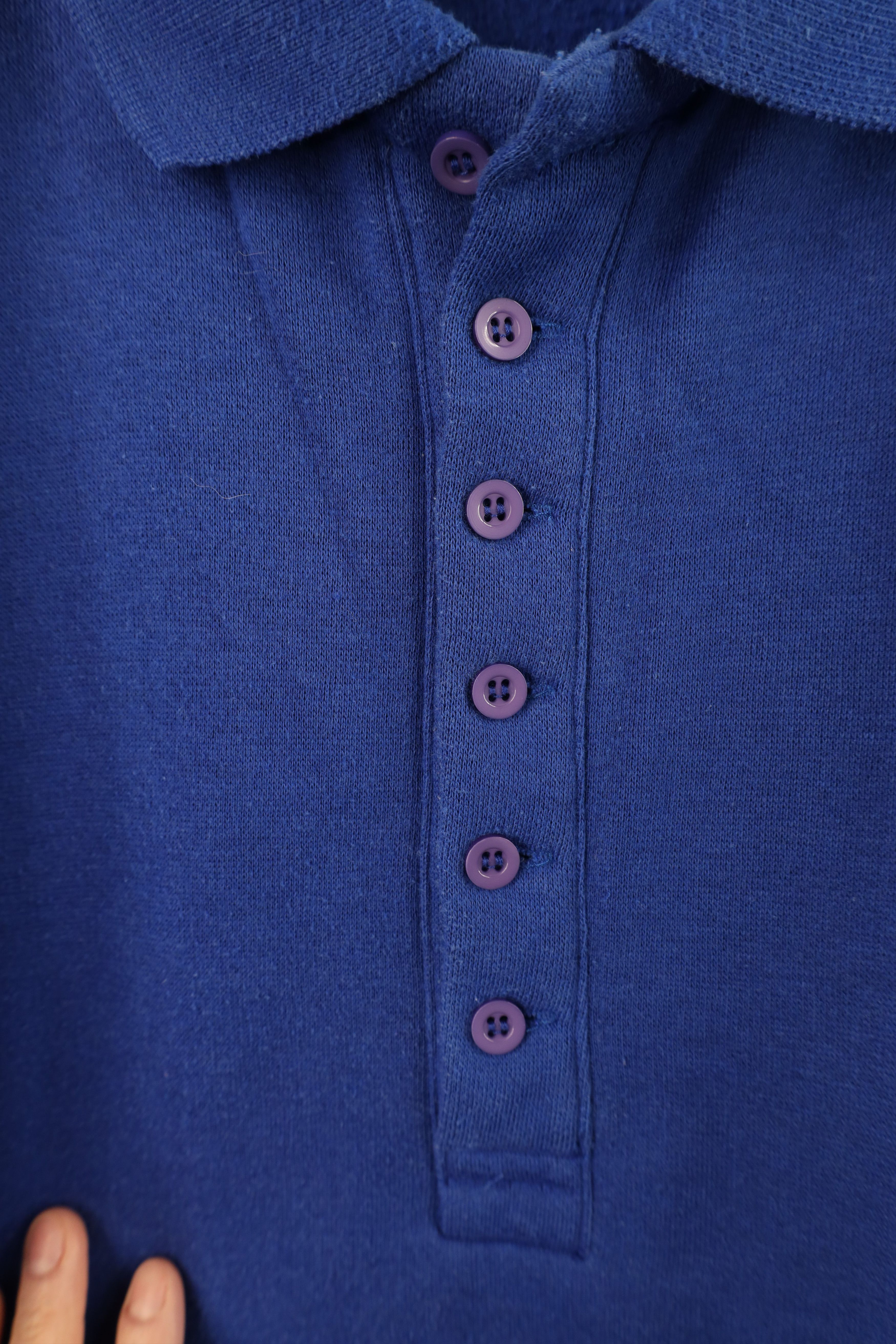 Vintage Vintage 90s Streetwear Heavyweight Collared Sweatshirt Blue Size US XXL / EU 58 / 5 - 5 Thumbnail