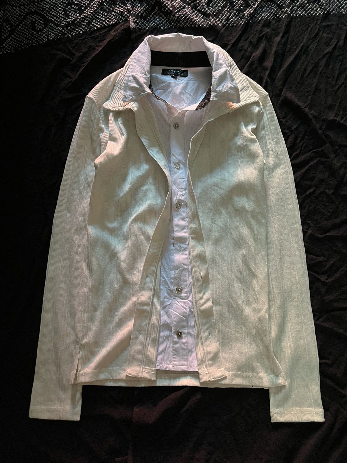 Le Grande Bleu (L.G.B.) 2000s beno double layers button shirts Size US M / EU 48-50 / 2 - 1 Thumbnail