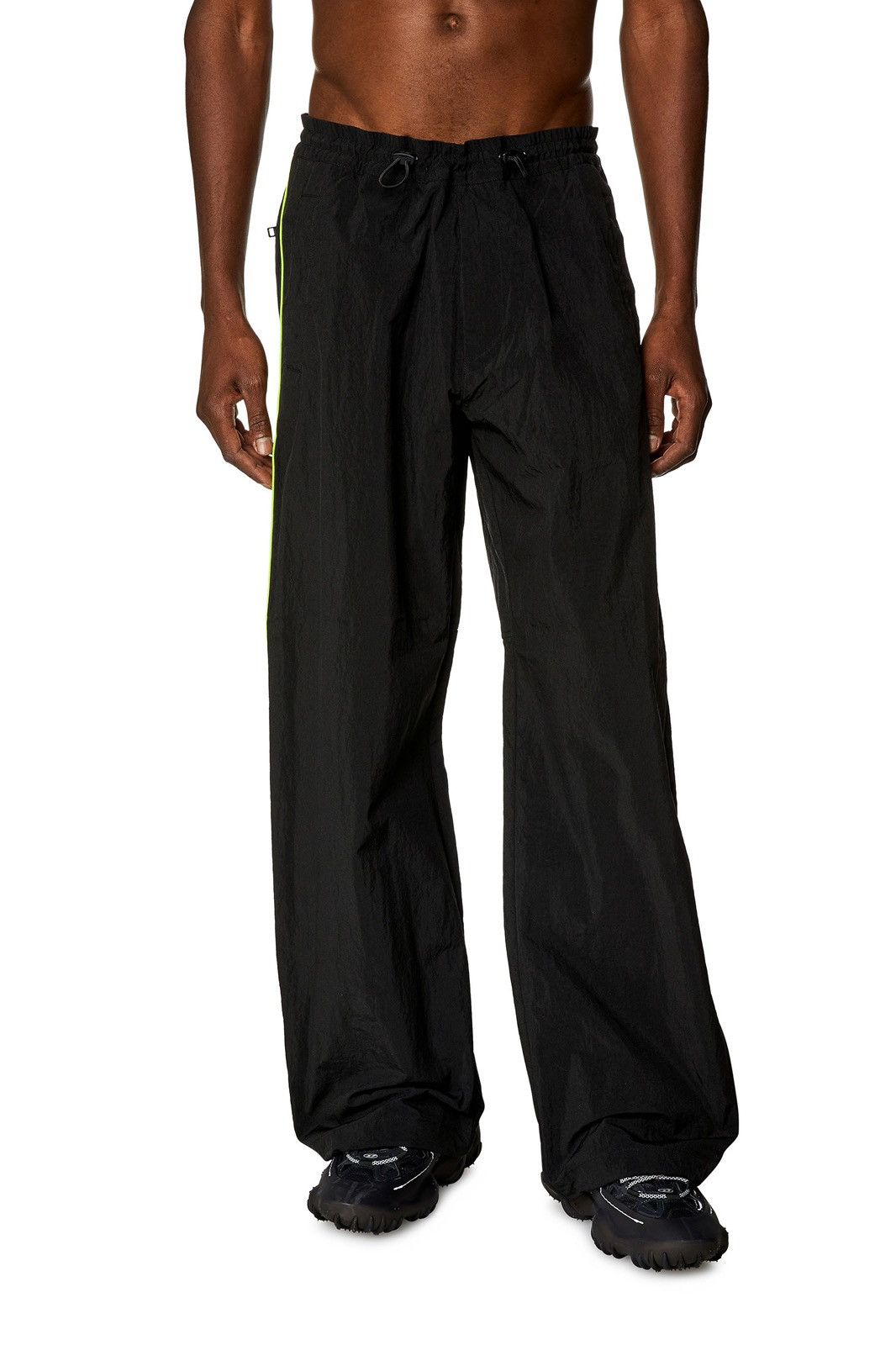 Diesel Diesel Crinkle Nylon Tech Track Pants Black/Neon Size 48 W32 Size US 32 / EU 48 - 21 Thumbnail
