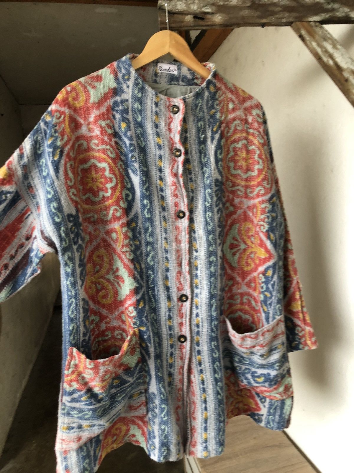 Native ❗️Sunder Native Cotton Knit Gaudy Oversize Jacket Like Coogi Size US M / EU 48-50 / 2 - 8 Thumbnail