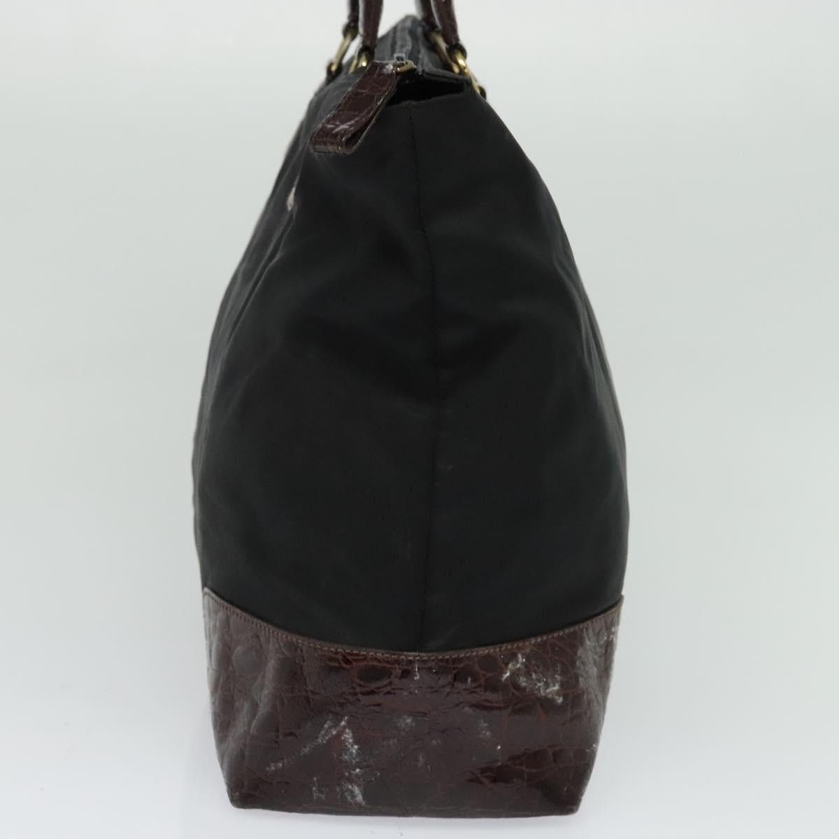 Prada PRADA Hand Bag Nylon Black Gold Size ONE SIZE - 4 Thumbnail