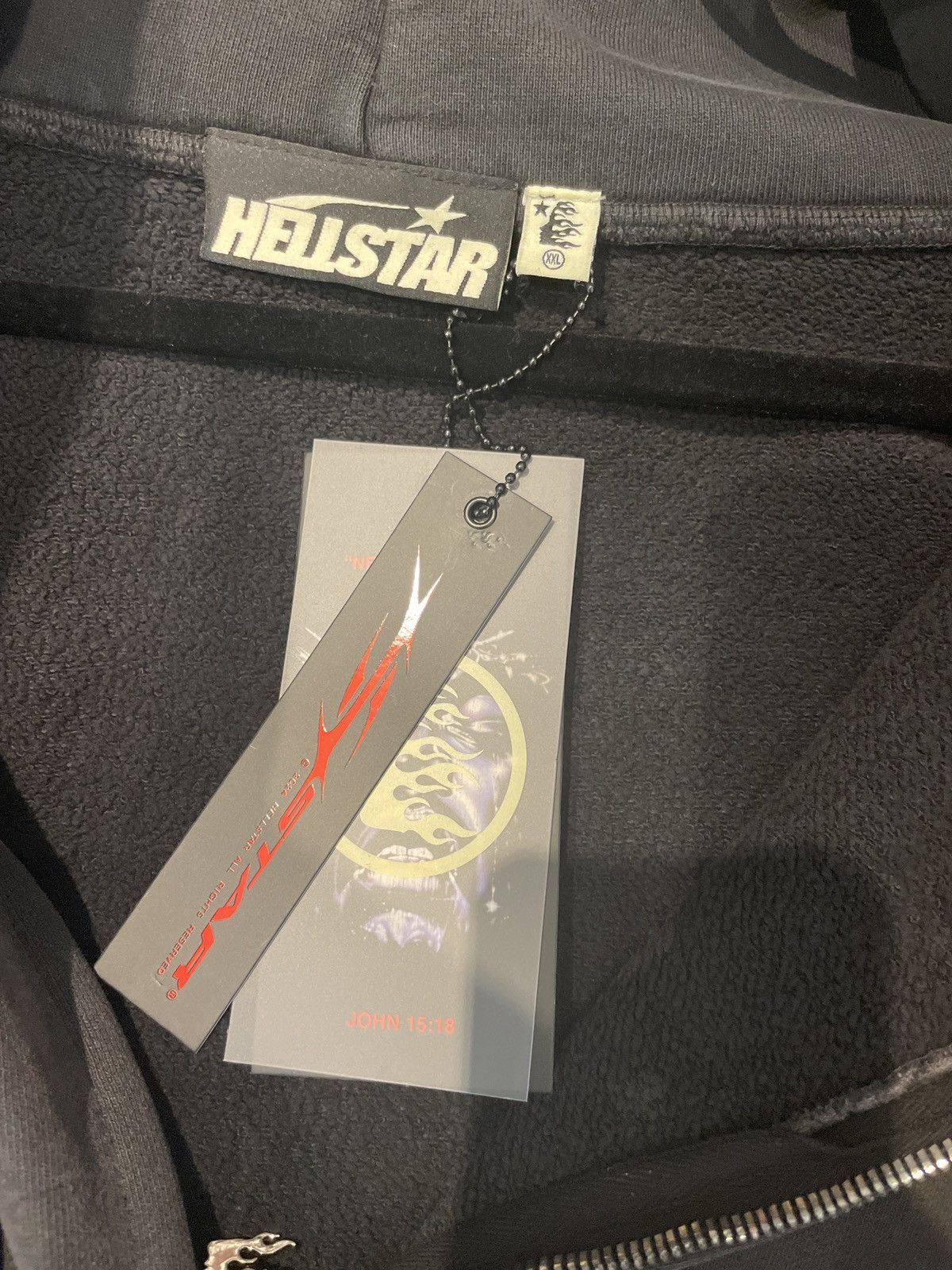HELLSTAR Hellstar FW24 Logo Zip Up Hoodie Size US XXL / EU 58 / 5 - 3 Thumbnail