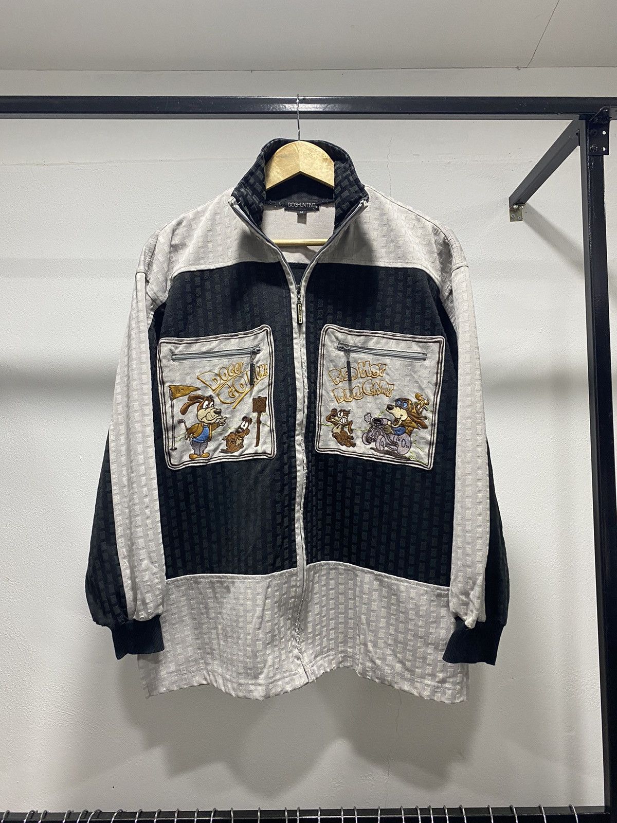 Cartoon Network × Vintage Sick☠️ Dog Hunting Zipper Sweater Embroidery Jacket Size US M / EU 48-50 / 2 - 1 Thumbnail