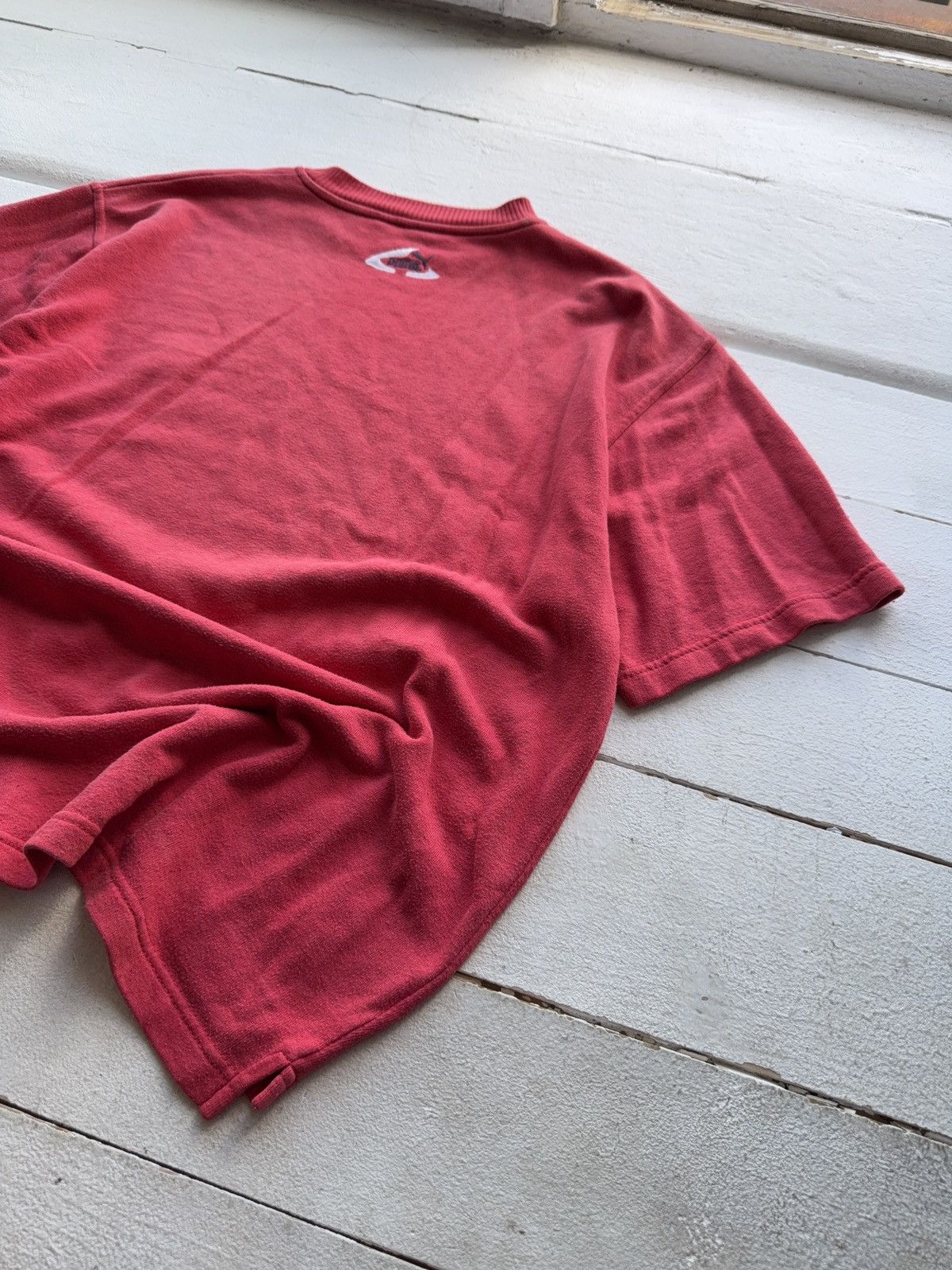 Puma Vintage 90s Faded Red Puma Logo Basic Streetwear Tee Shirt Size US L / EU 52-54 / 3 - 9 Thumbnail