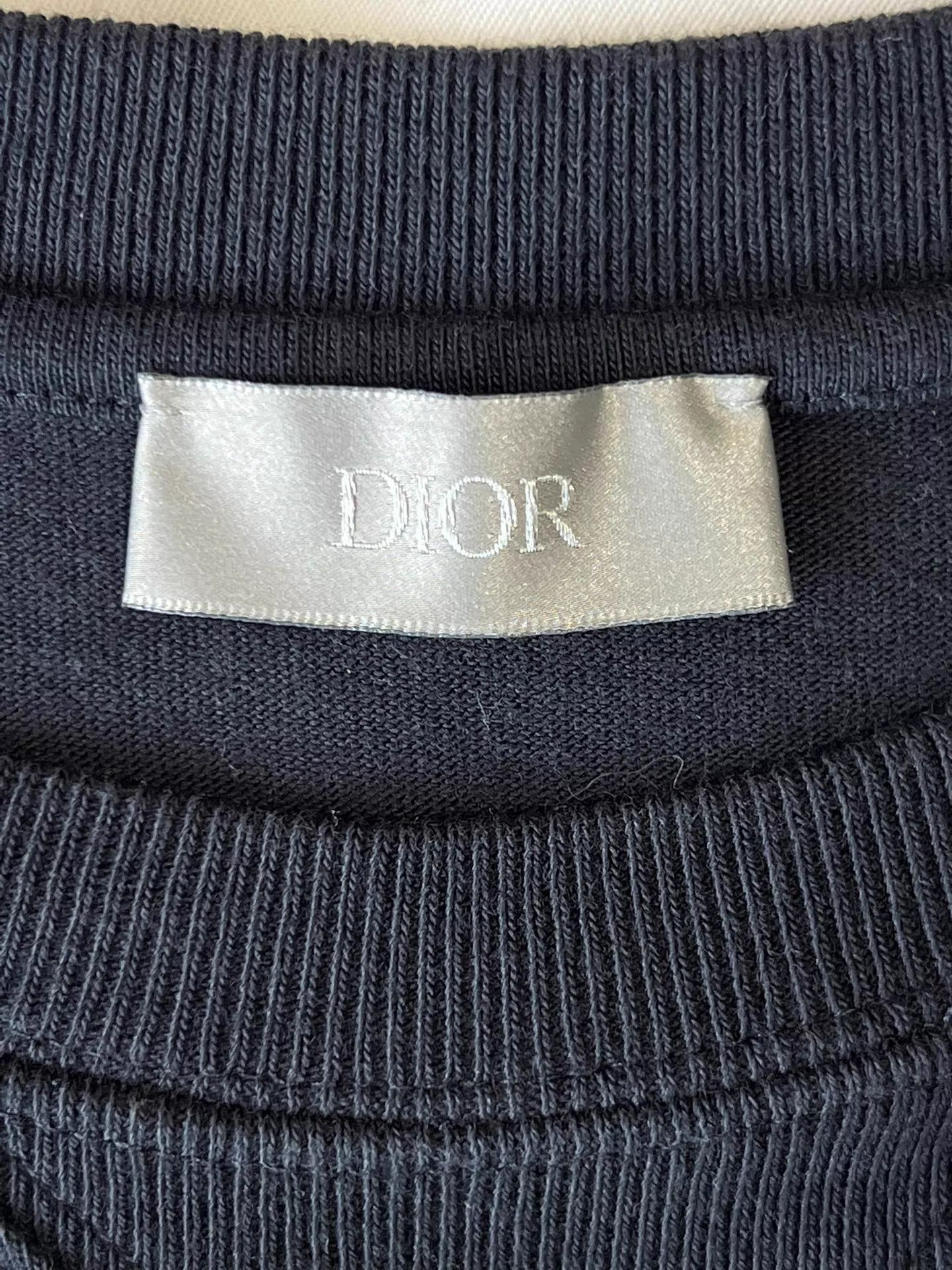 Dior Dior Black/White Colorblock Big Logo Sleeve Embro Tee M Size US M / EU 48-50 / 2 - 6 Thumbnail